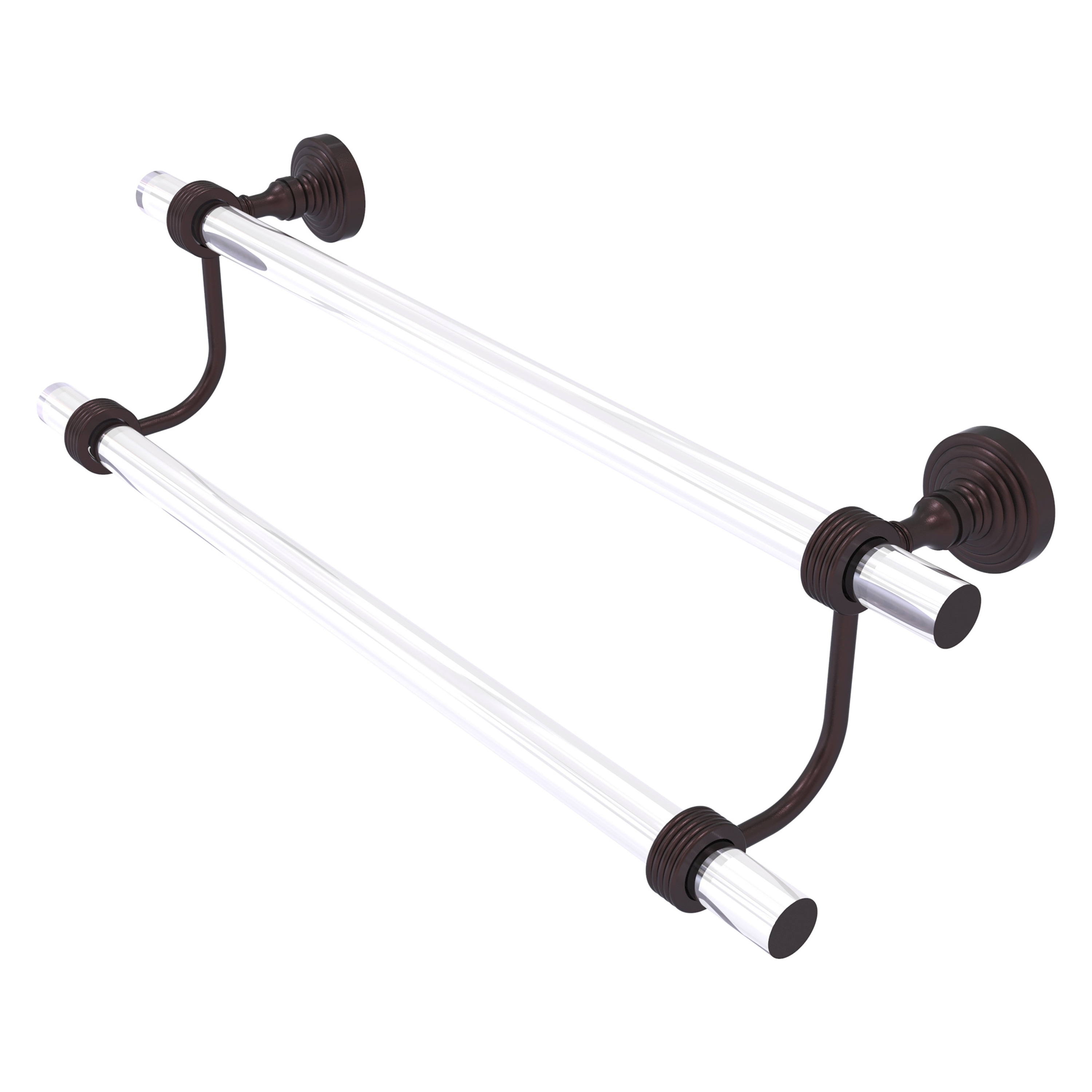 Allied Brass PG-72G-24-ABZ Pacific Grove 24-in double Antique Bronze Wall mount Double Towel Bar