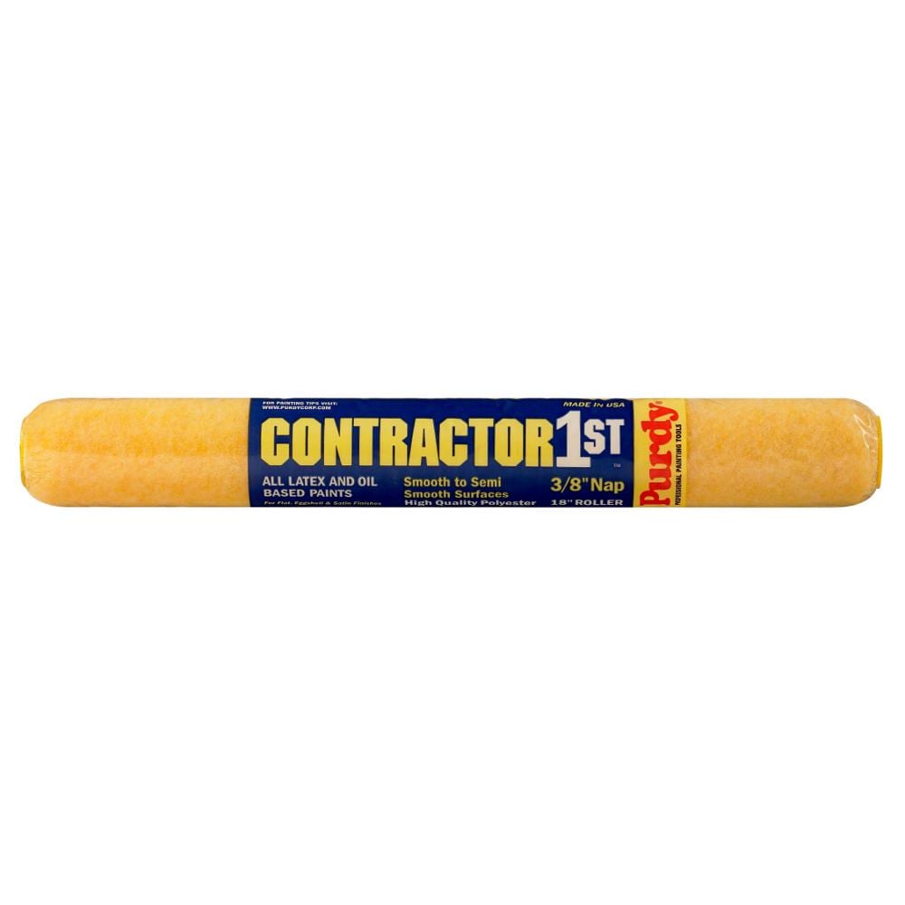 Purdy 140688182 Contractor 1st 18-in x 3/8-in Nap Woven Polyester Paint Roller Cover