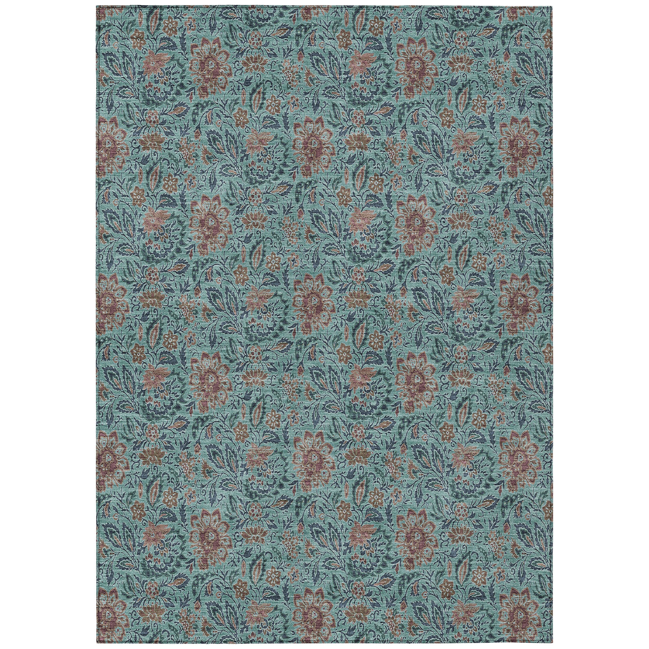 Addison Rugs ACN660TE9X12 Chantille ACN660TE 9 x 12 (ft) Polyester Teal Rectangular Indoor/Outdoor Geometric Machine washable Area rug
