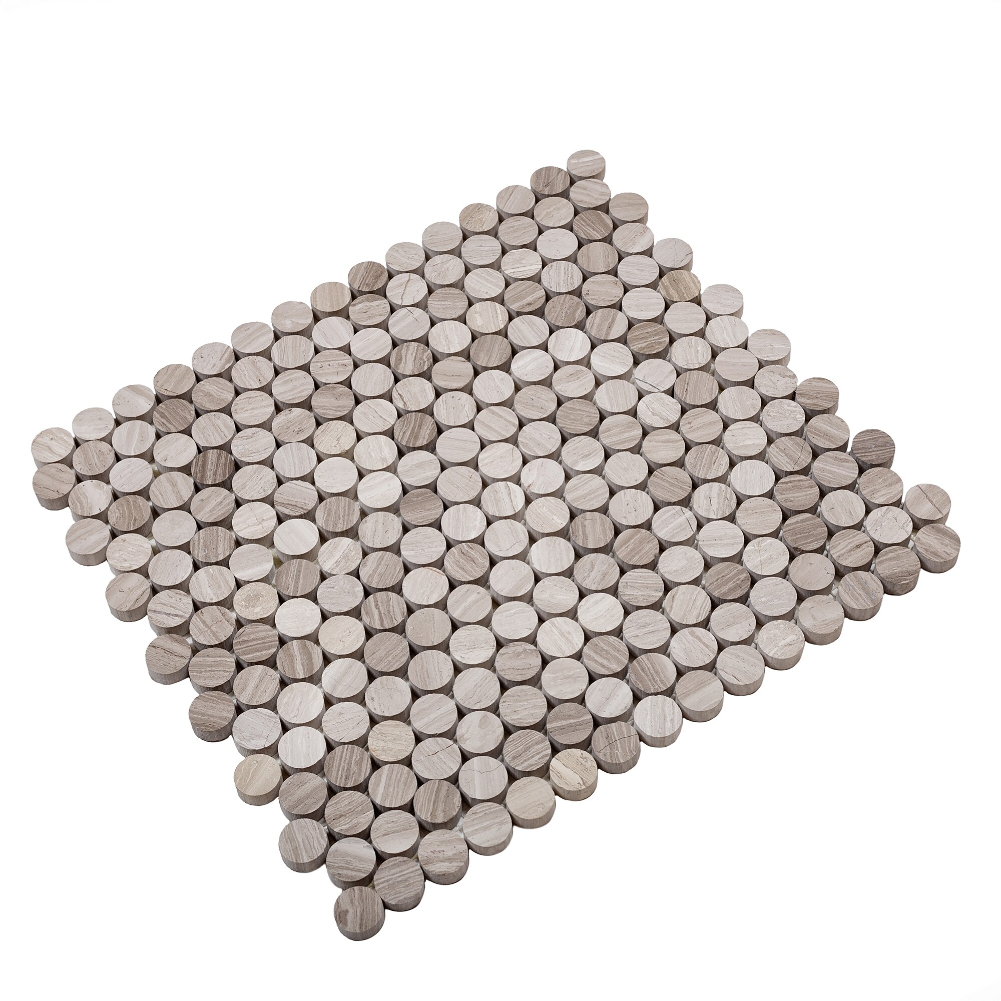Apollo Tile (Sample) Beige 4-in x 4-in Polished Wood Honeycomb Wood Look Floor and Wall Tile