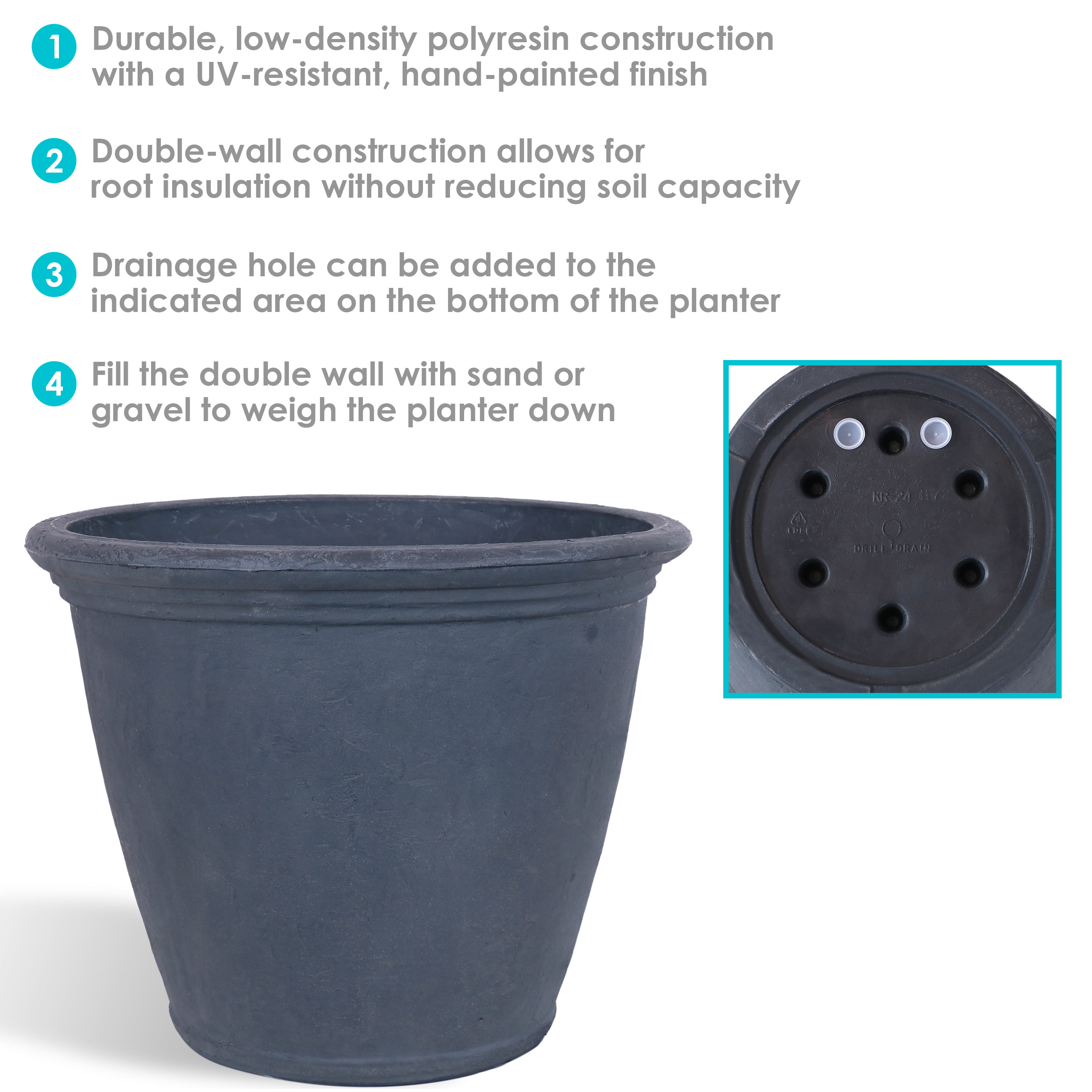 Sunnydaze Decor DG-758-3PK Planter-Window-Box - View #6