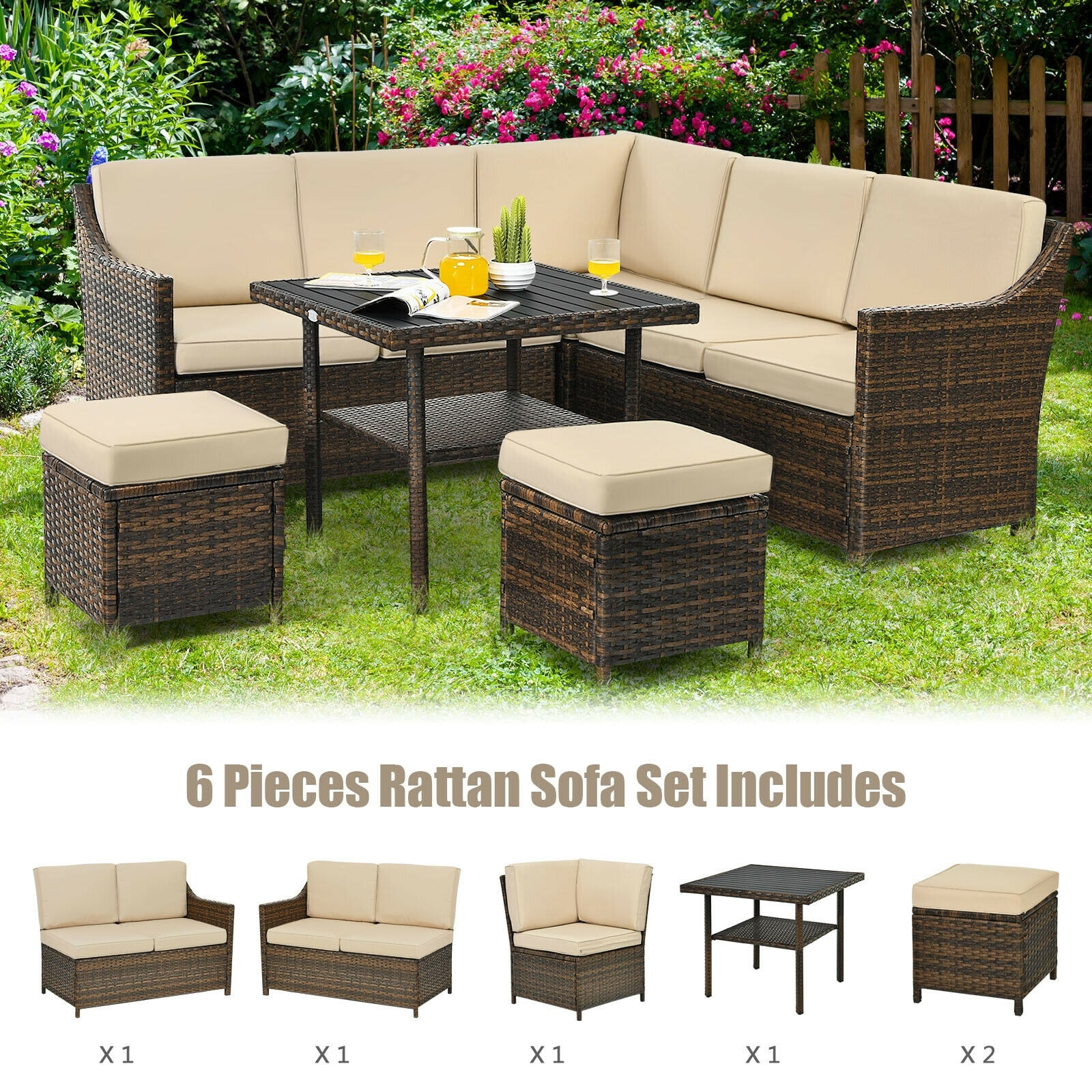 Forclover HBV-HW669 Patio-Conversation-Sets - View #6