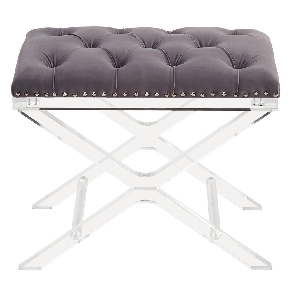 Armen Living LCCOOTGRAY Indoor-Ottomans - View #2