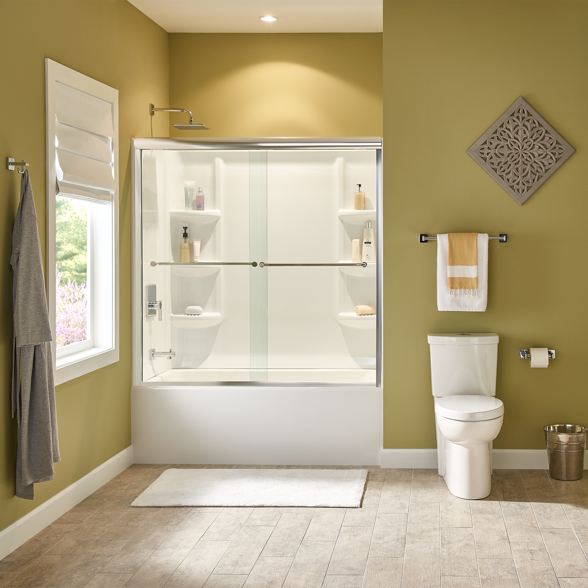 How to Organize The Bathroom Counter & Tub Surround - Polished Habitat