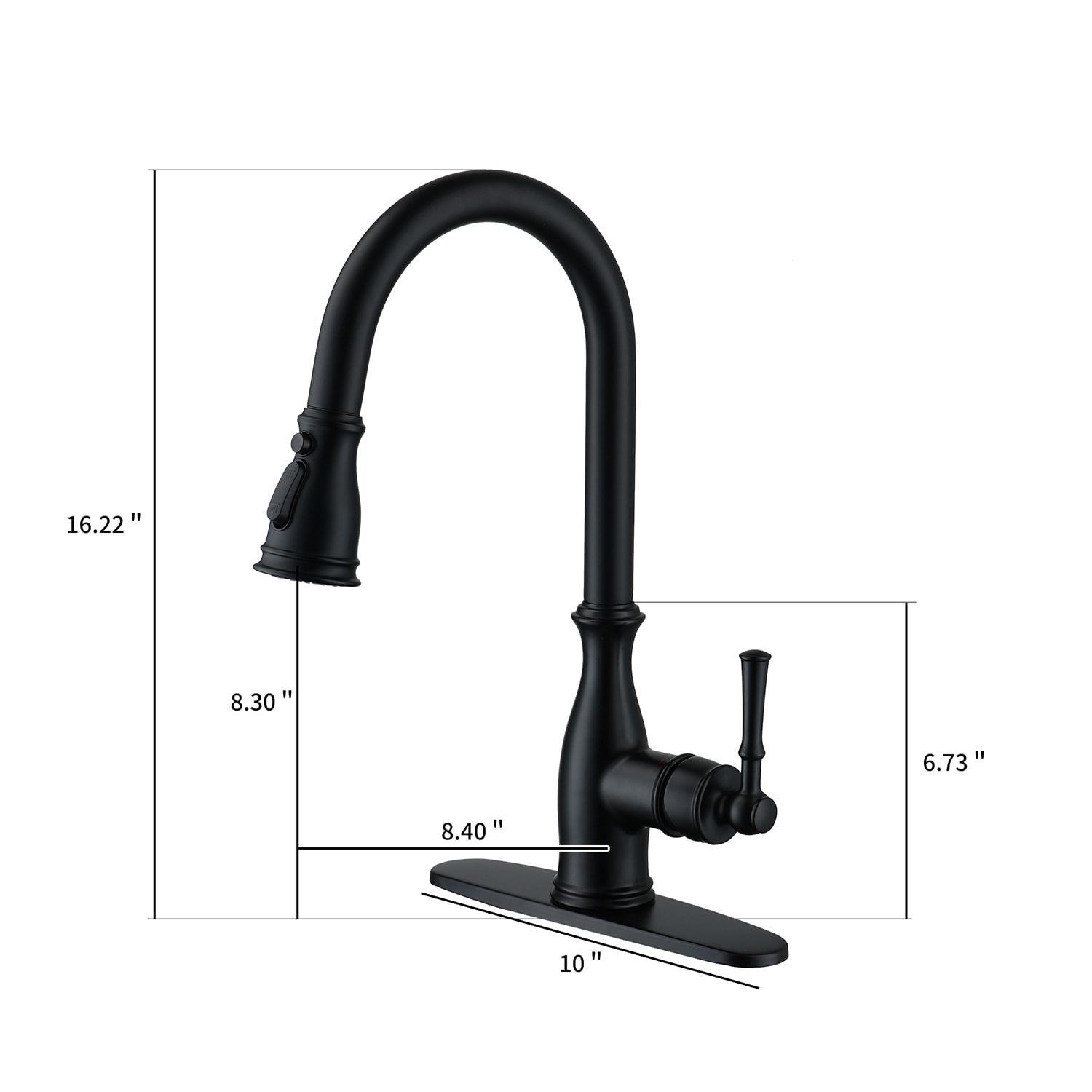 Mondawe MD-D91-MBCP Kitchen-Faucets - View #8