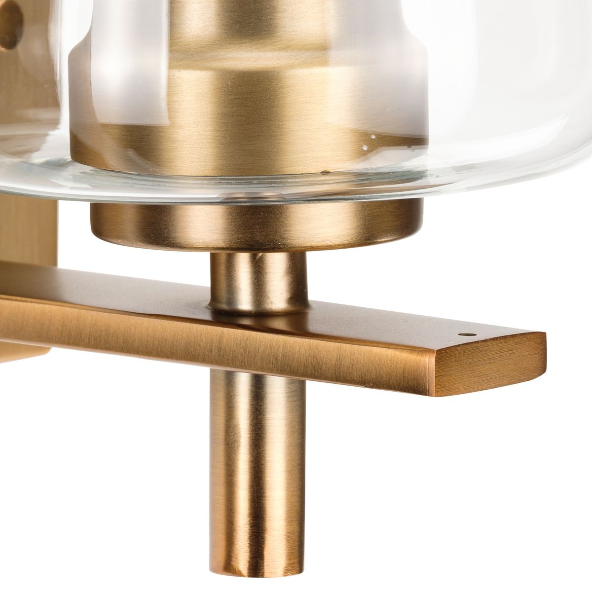 Calais Vintage Brass Dimmable Wall Sconce with Clear Glass Shade