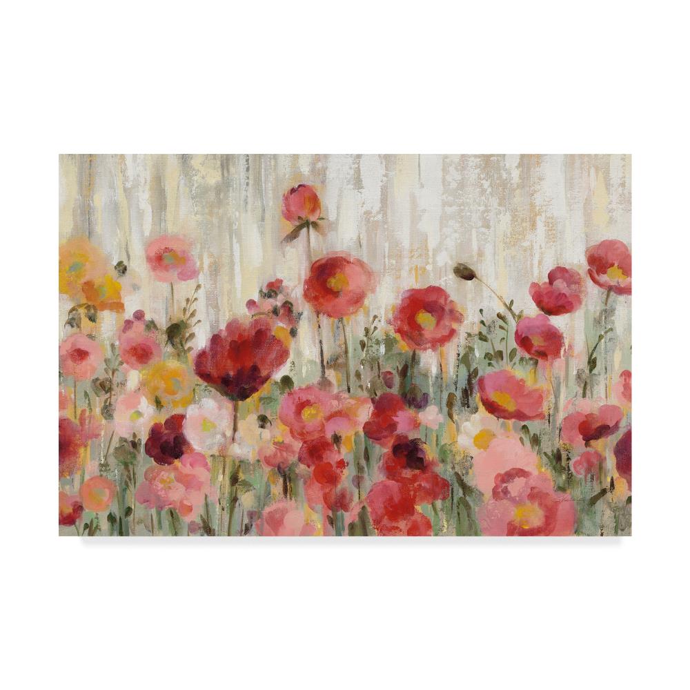 Trademark Fine Art Framed 12-in H x 19-in W Floral Print on Canvas