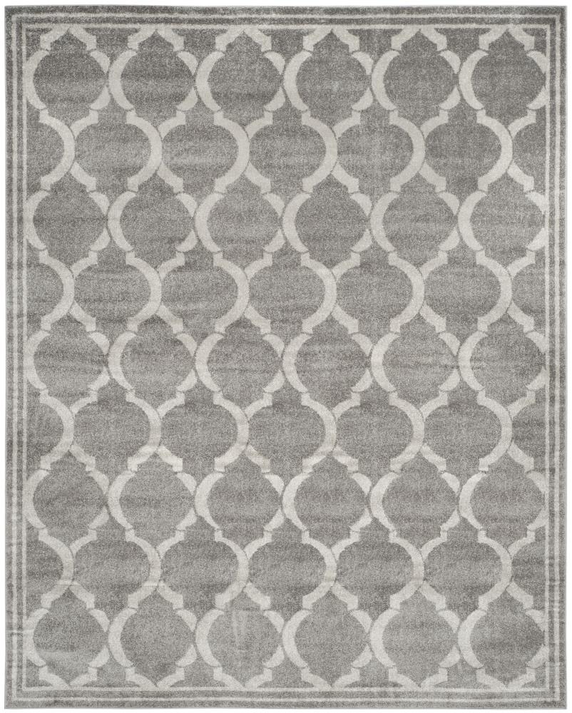 Safavieh AMT415C-6 Tilles 6 x 9 (ft) Loomed Polypropylene Gray/Light Gray Rectangular Indoor/Outdoor Trellis Area rug
