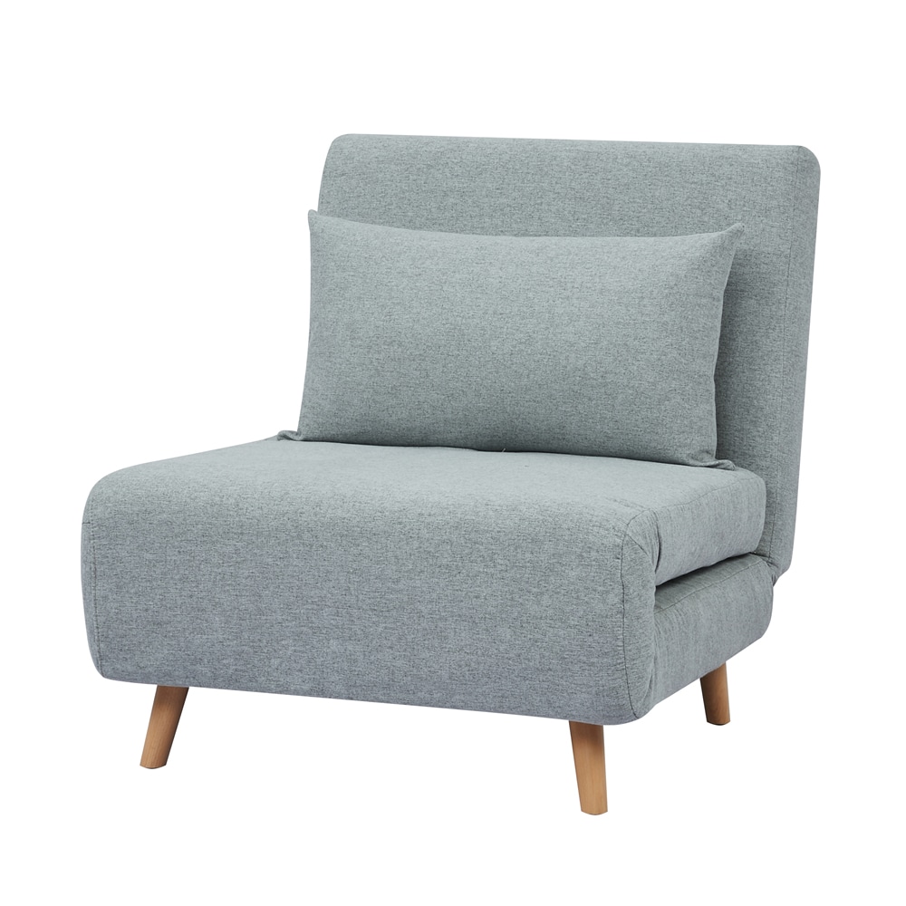 GIA SF10LGRPLEGLWS Sofa bed Light gray Contemporary/Modern Polyester Full Futon