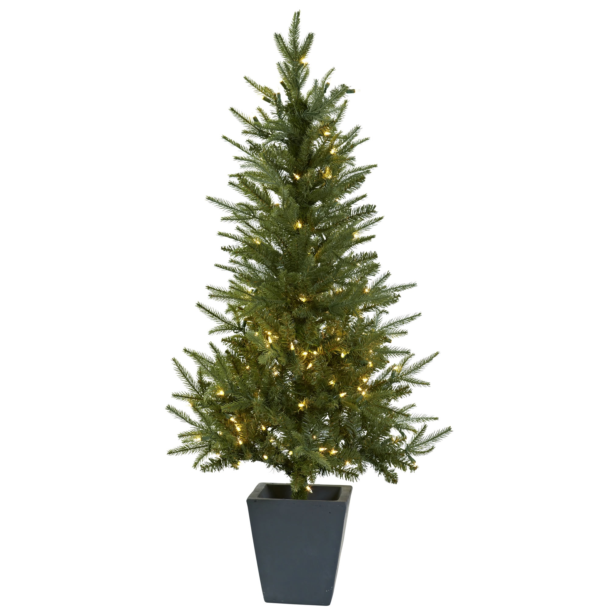 Nearly Natural 5443 4.5-ft Pre-lit Artificial Christmas Tree with Clear Incandescent Lights