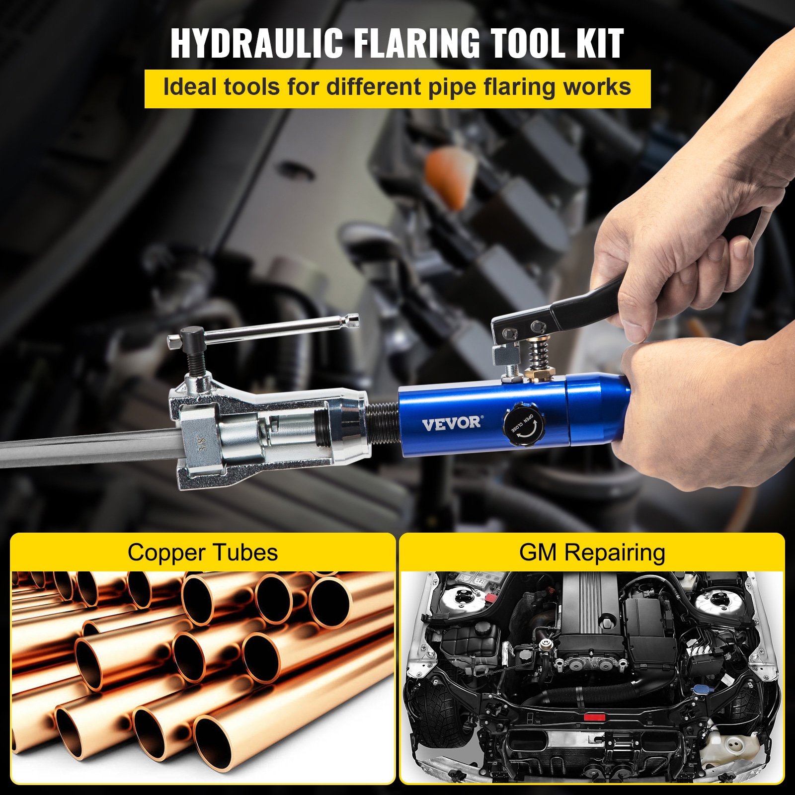 Vevor Hydraulic Flaring Tool Kit Multiple Sizes Flaring Tool 