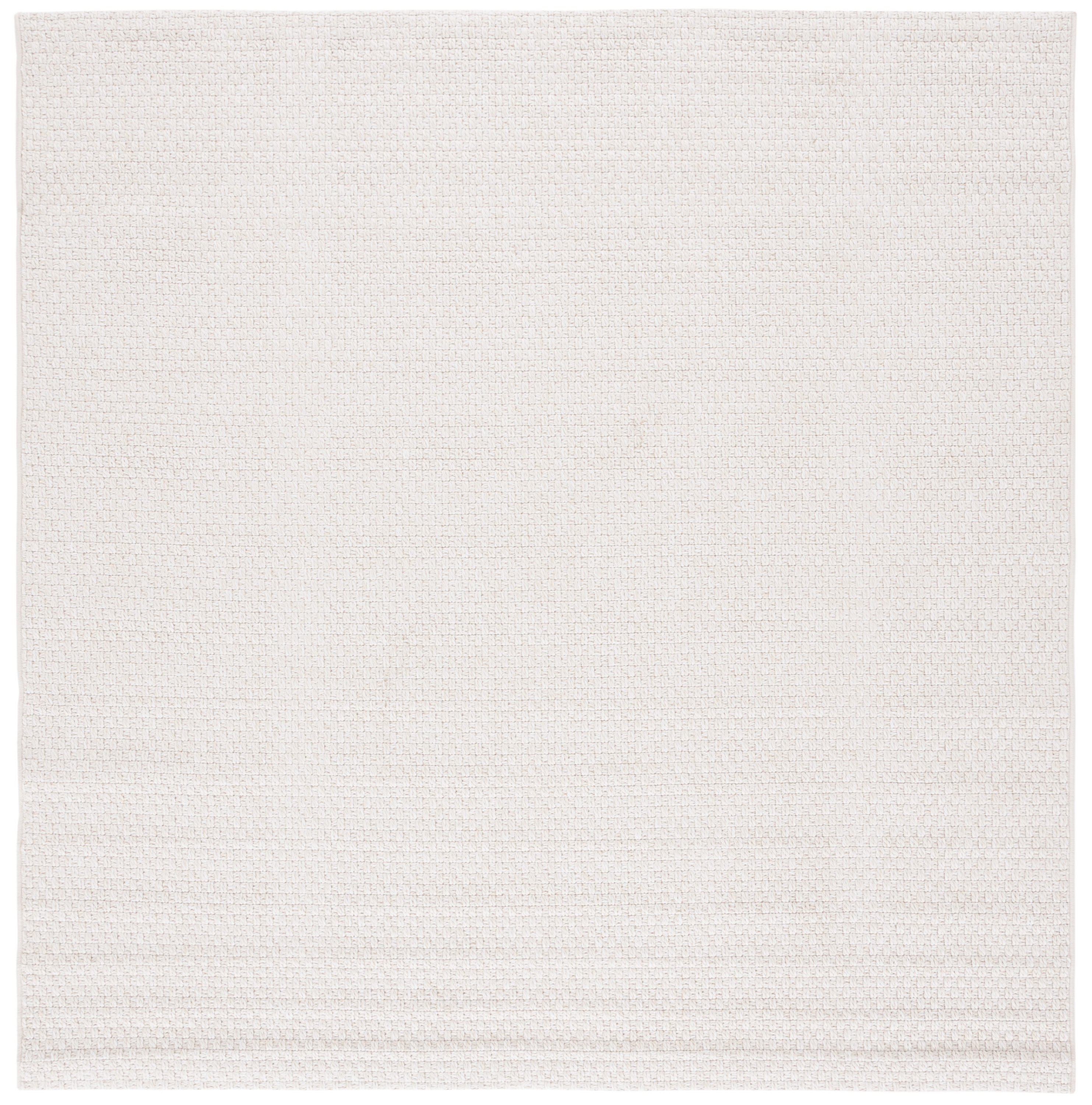 Safavieh SAW460A-7SQ 7 x 7 (ft) Loomed Polyester/Polypropylene Ivory Square Indoor/Outdoor Solid Mid-Century Modern Area rug