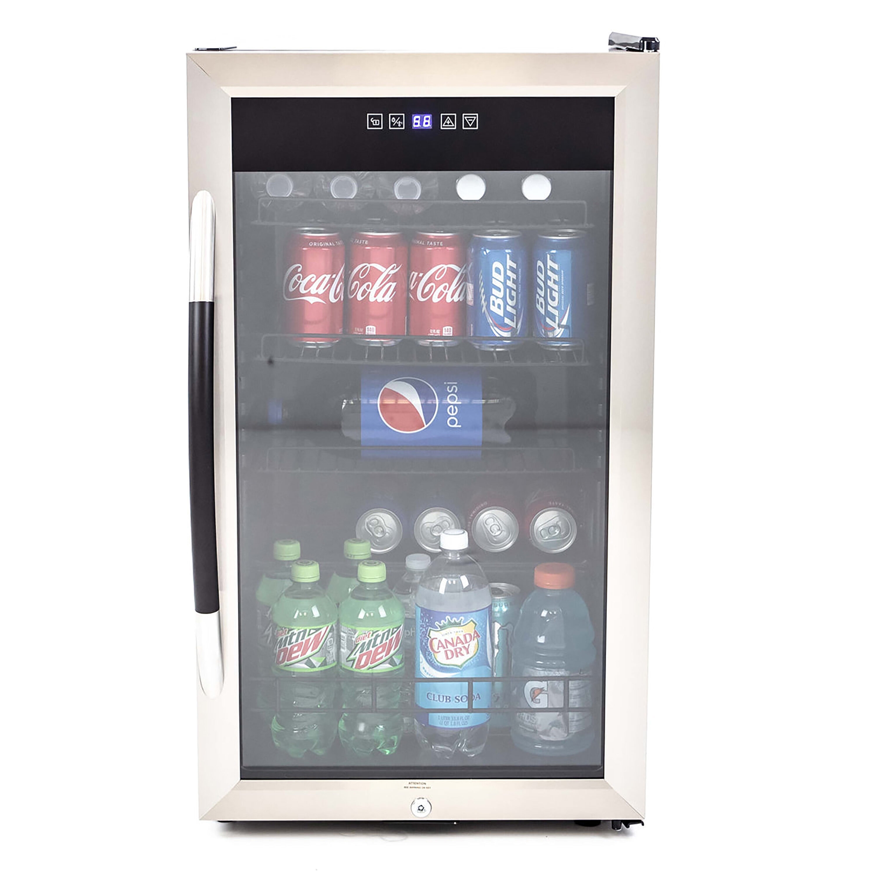 27-Quart Stainless Steel Double Wall Beverage Cooler with Side Handles in  the Beverage Coolers department at