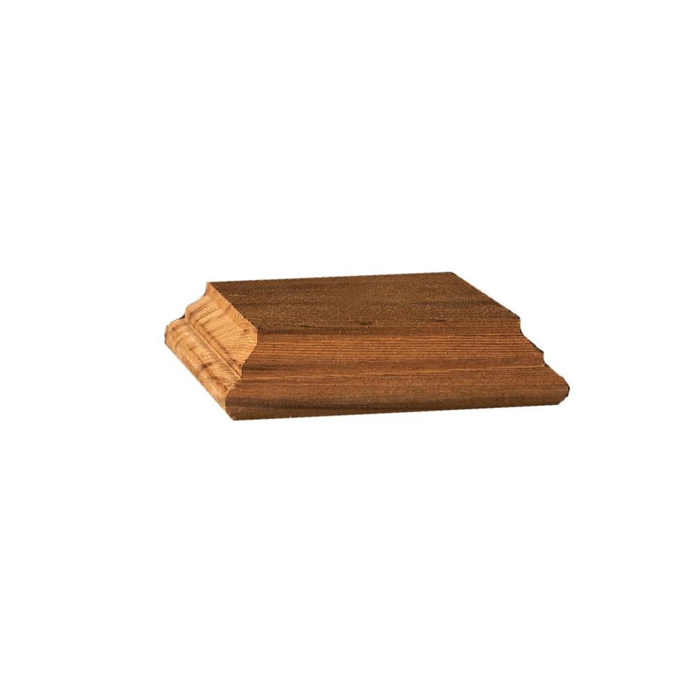 Deckorators 72282 4-in x 4-in Hatteras Castine Cedar Wood Cedar Deck Post Cap