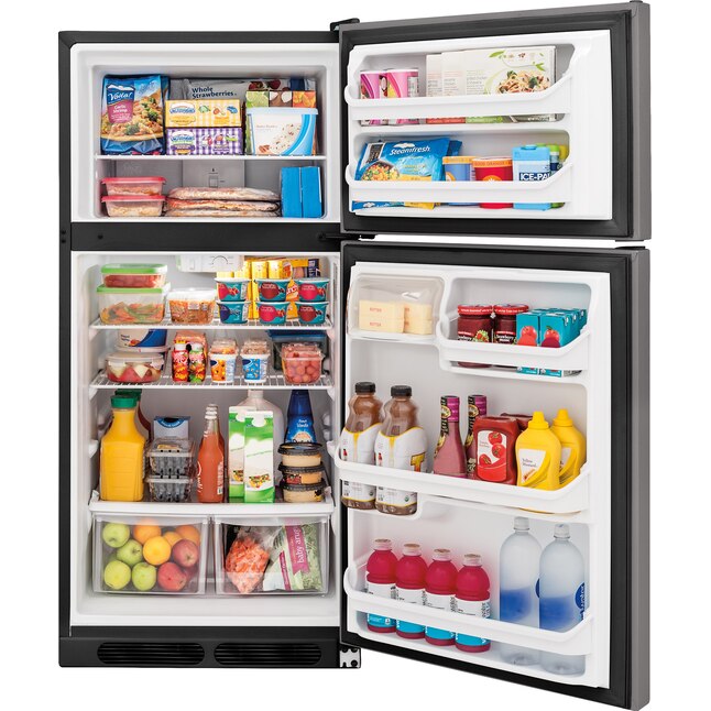 Frigidaire 14.5-cu ft Top-Freezer Refrigerator (Stainless steel) ENERGY ...
