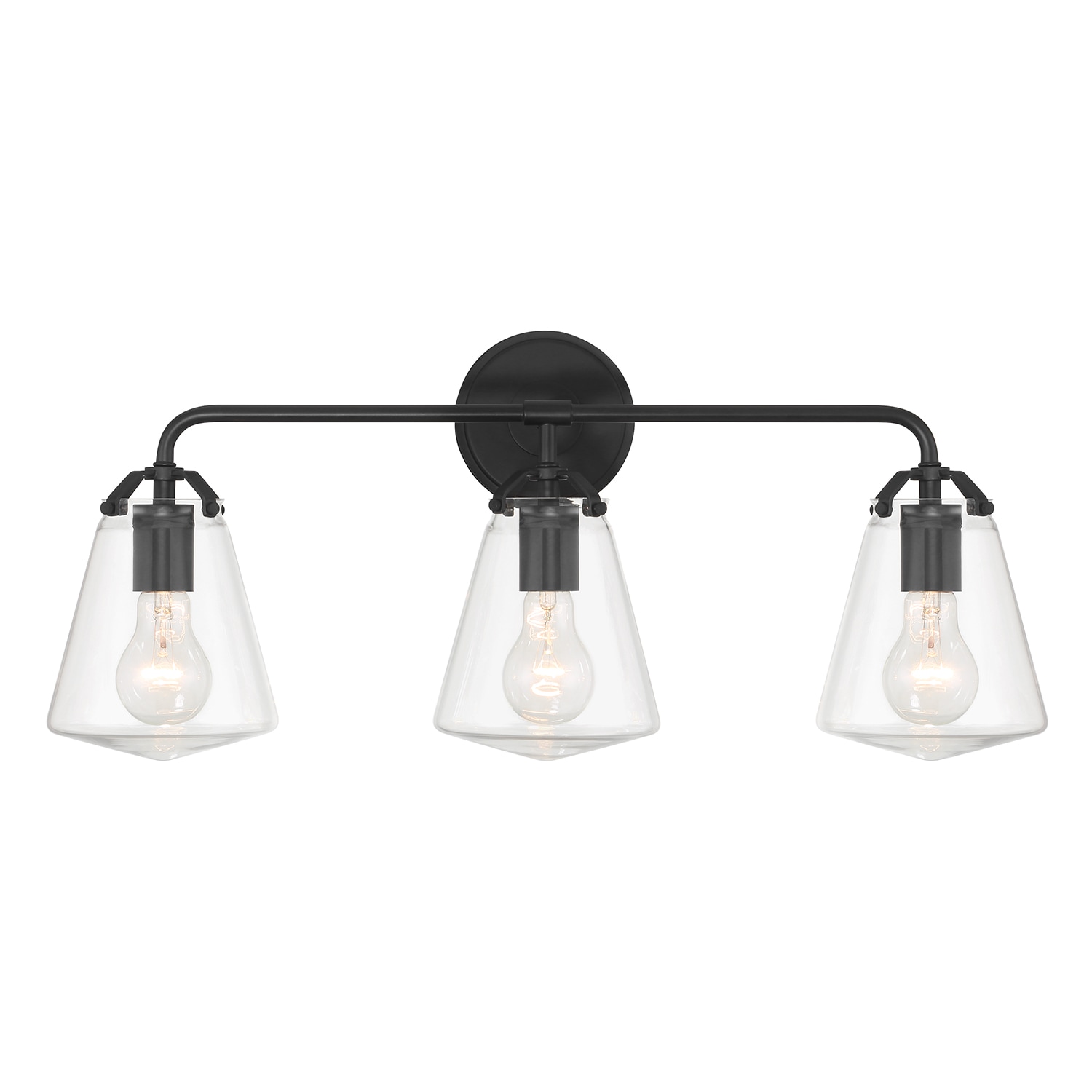 Crystorama VSS-7013-MK Voss 25-in 3 -Light Matte Black Transitional Vanity light