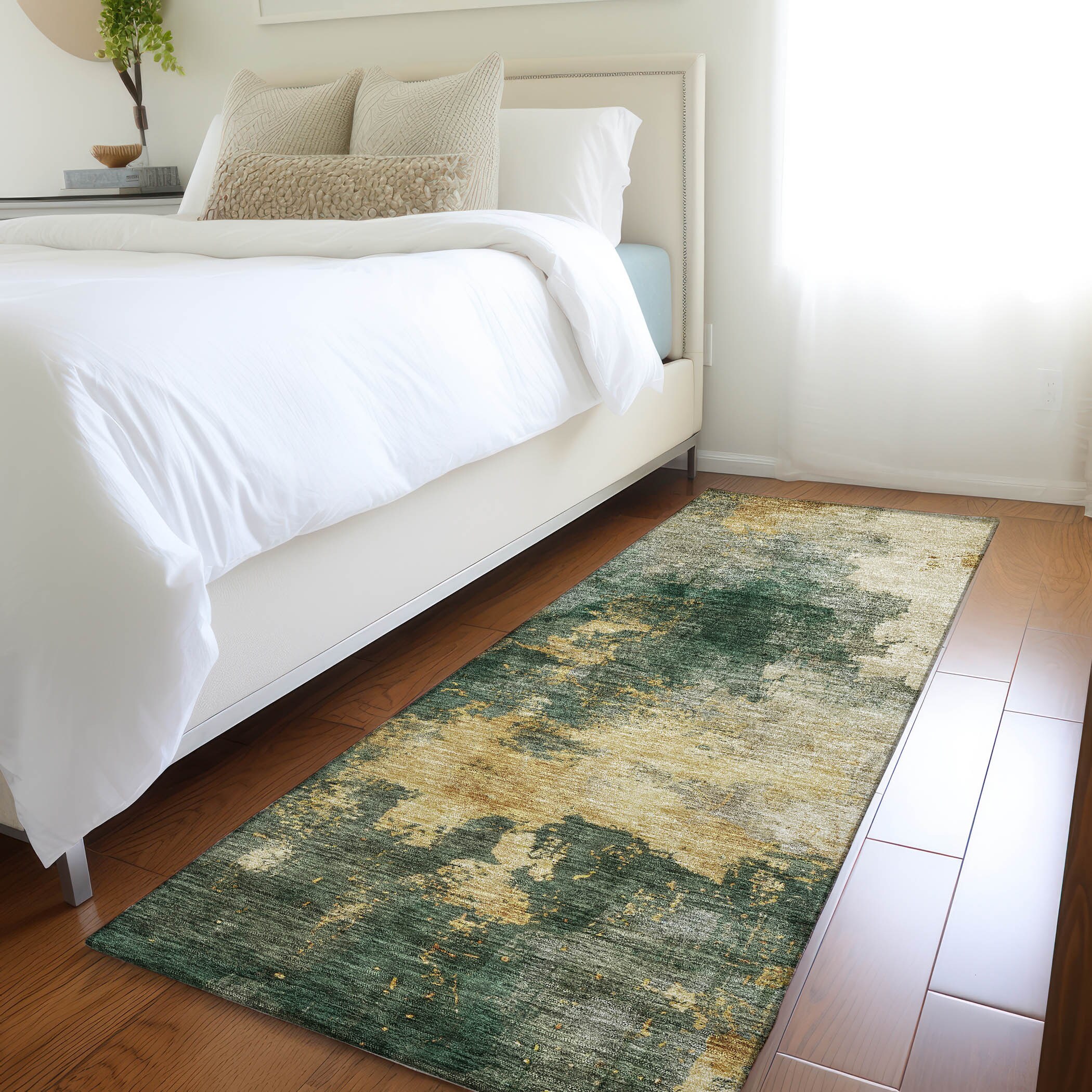 Addison Rugs ACN1072FE2X8 Chantille ACN1072FE 2 x 7 (ft) Fern Rectangular Indoor/Outdoor Geometric Machine washable Pet Friendly Runner rug