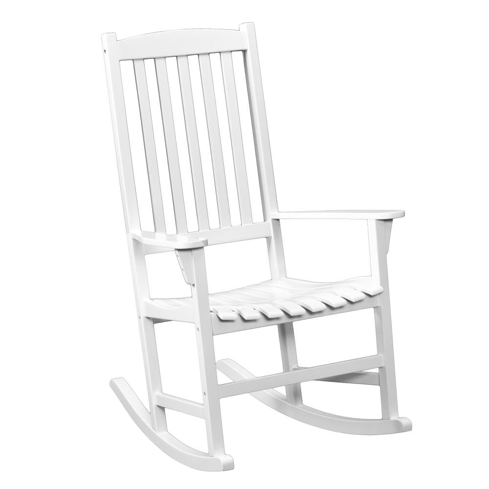 Boston Loft Furnishings Tarolc White Finish Wood Frame Rocking Chair ...