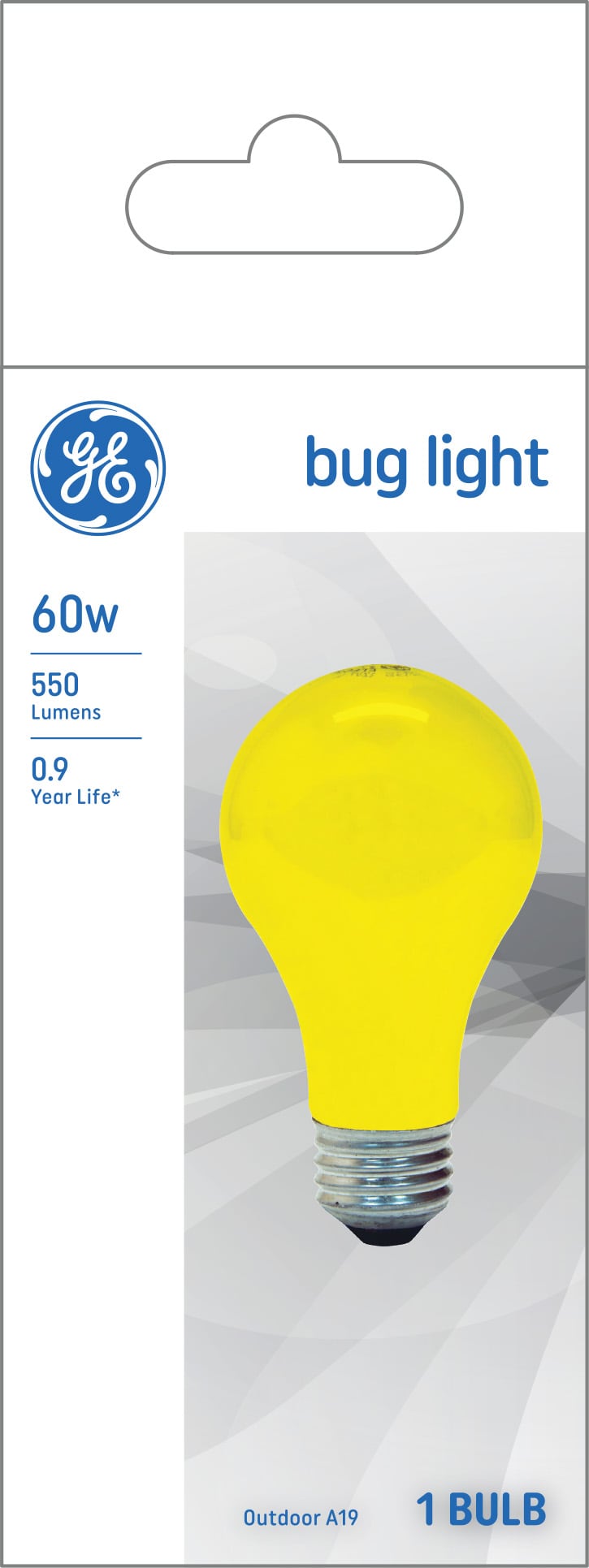 GE Incandescent Bug A19 Yellow Medium Dimmable Light Bulb at Lowes