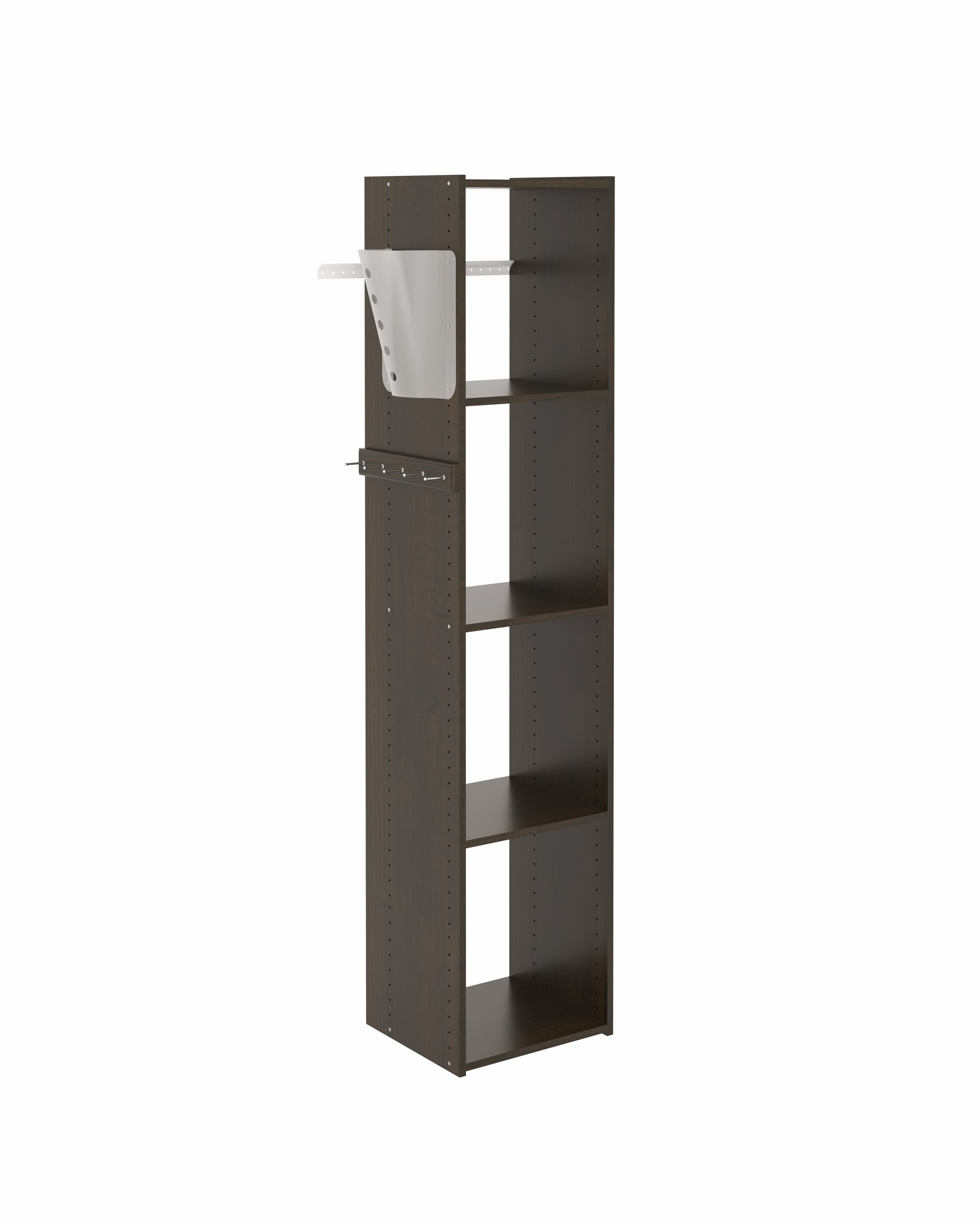 Easy Track 15.65-in W x 14-in D x 72-in H Truffle Solid Wood Easy Track 15.65-in W x 14-in D x 72-in H Truffle Solid Wood