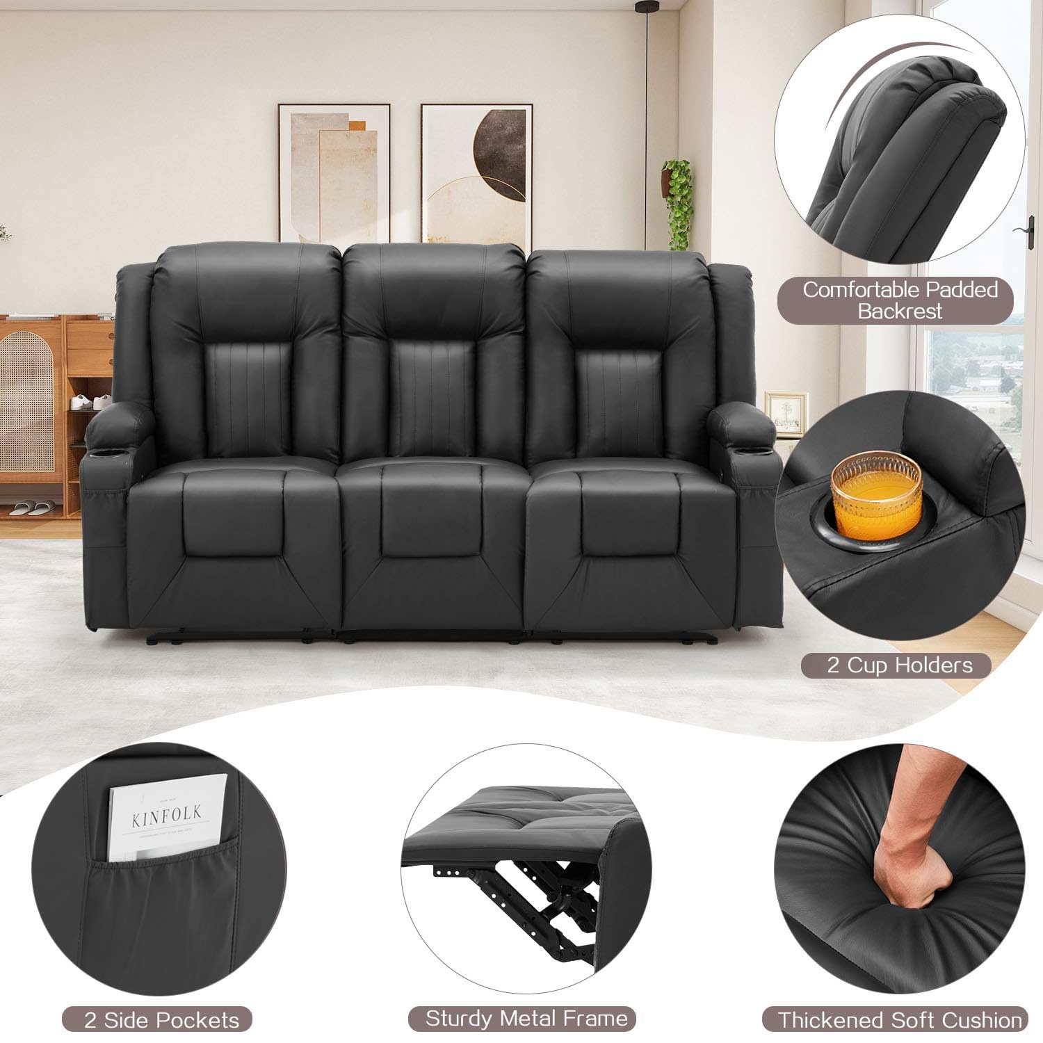 AECOJOY 13098UBK-LS01 Sofas-Loveseats - View #4