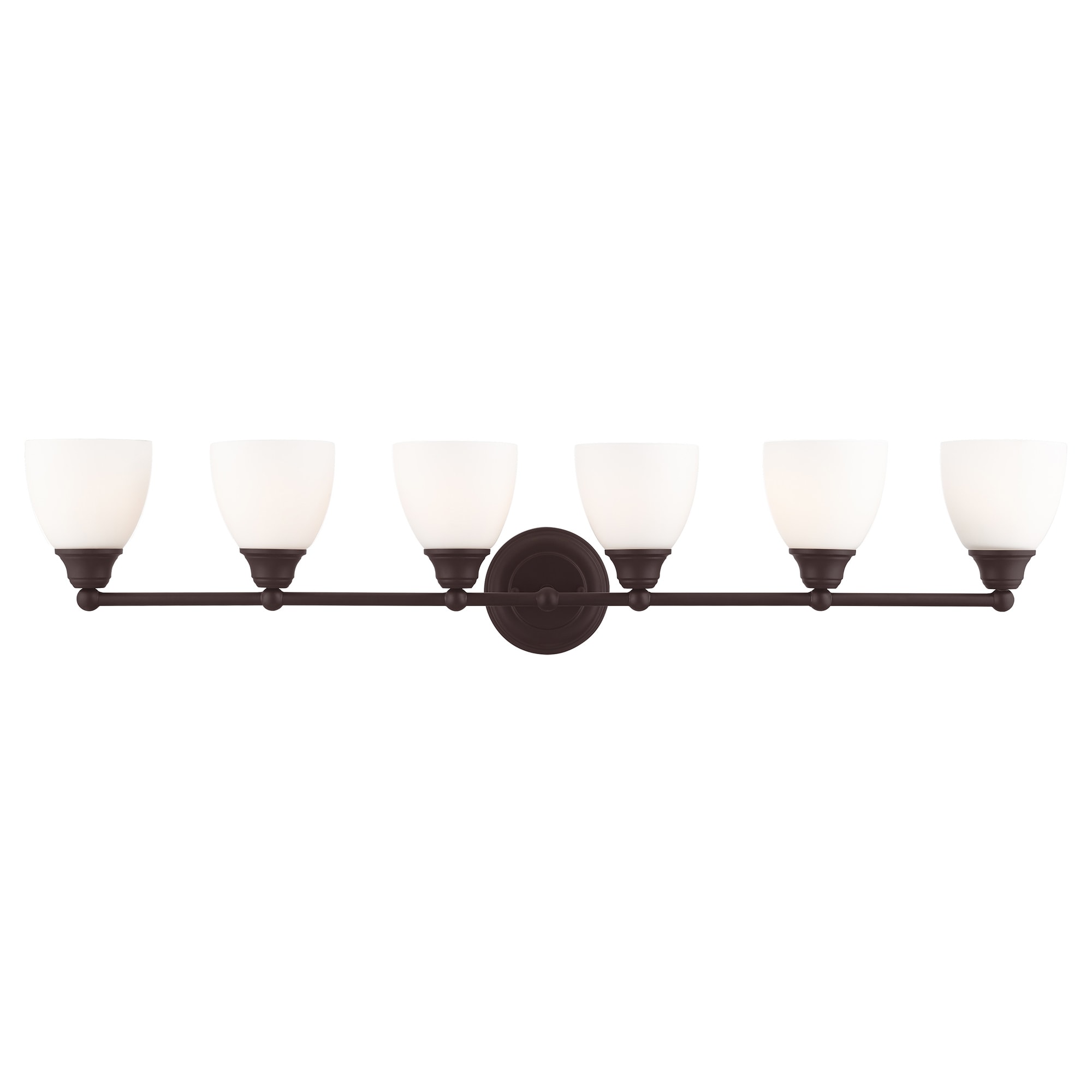 Livex Lighting 13666-07 Somerville 42-in 6 -Light Matte Bronze Traditional Vanity light