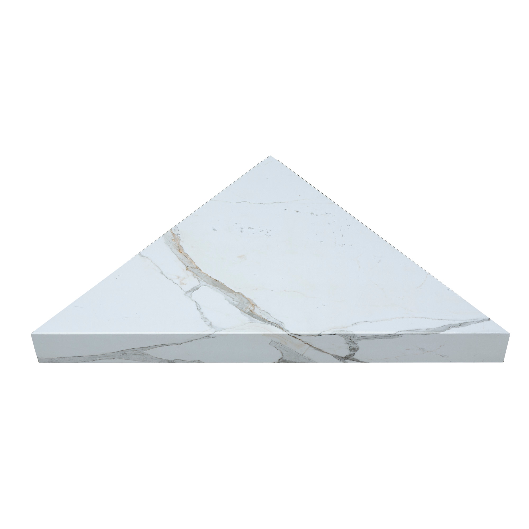 Carrara Marble Finish PVC Corner Shower Bench
