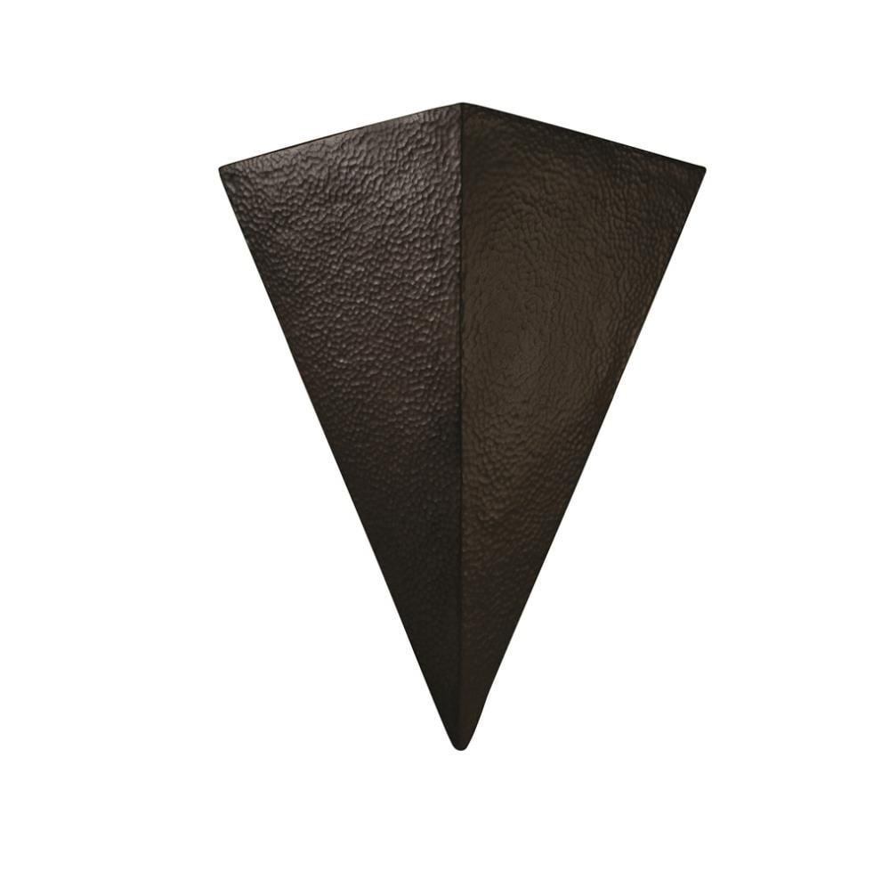 Justice Design Group CER-1140W-HMIR Ambiance 2 -Light 25-in H Gray Hardwired Outdoor Wall Light