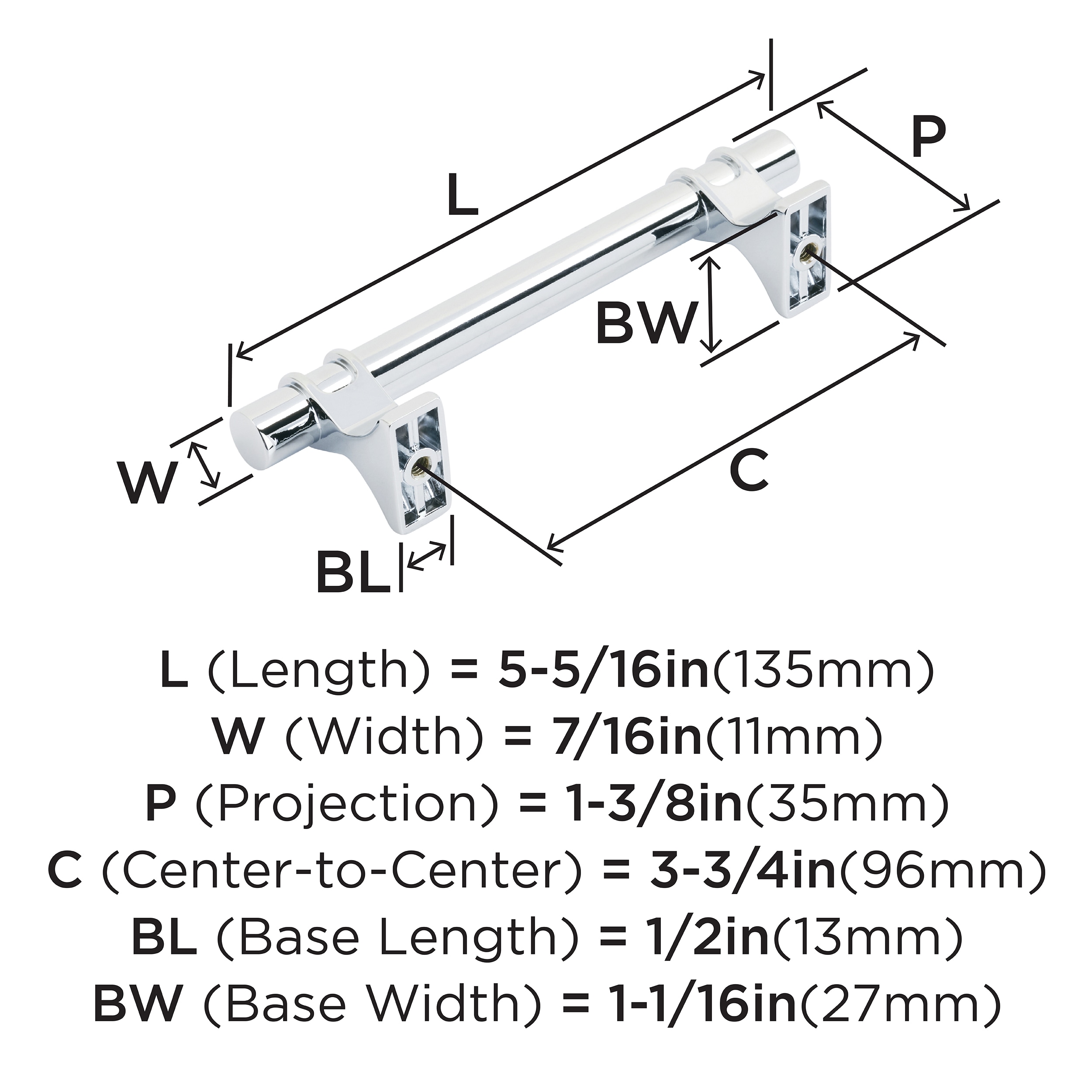Amerock BP3660526 Cabinet-Pulls - View #3