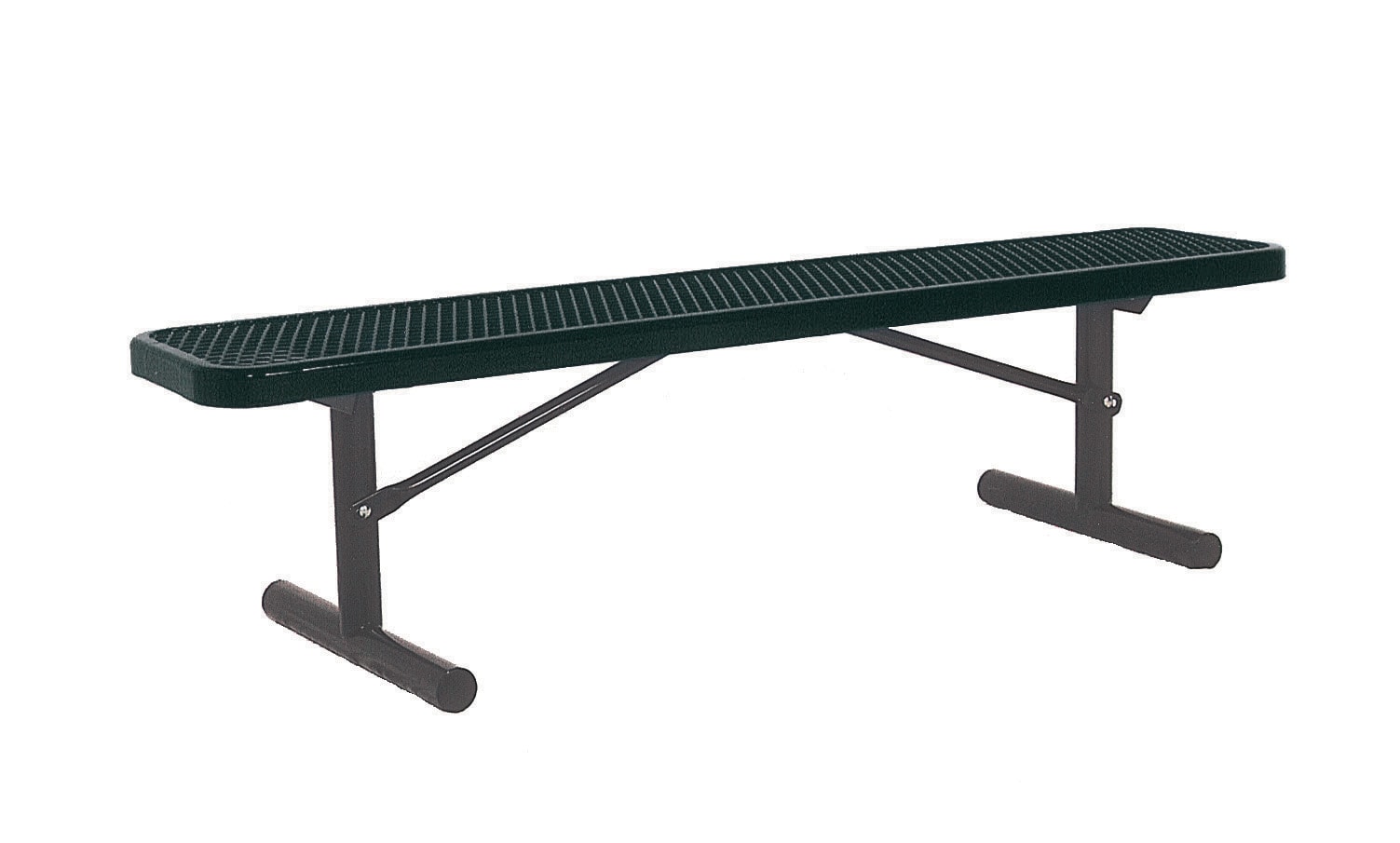 UltraPlay PBK942P-V6BK 72.0-Inches L Steel Park Bench