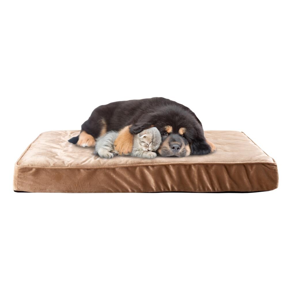 PETMAKER 164960HXX Rectangular Brown Polyester Pillow Dog Bed (Any Size)