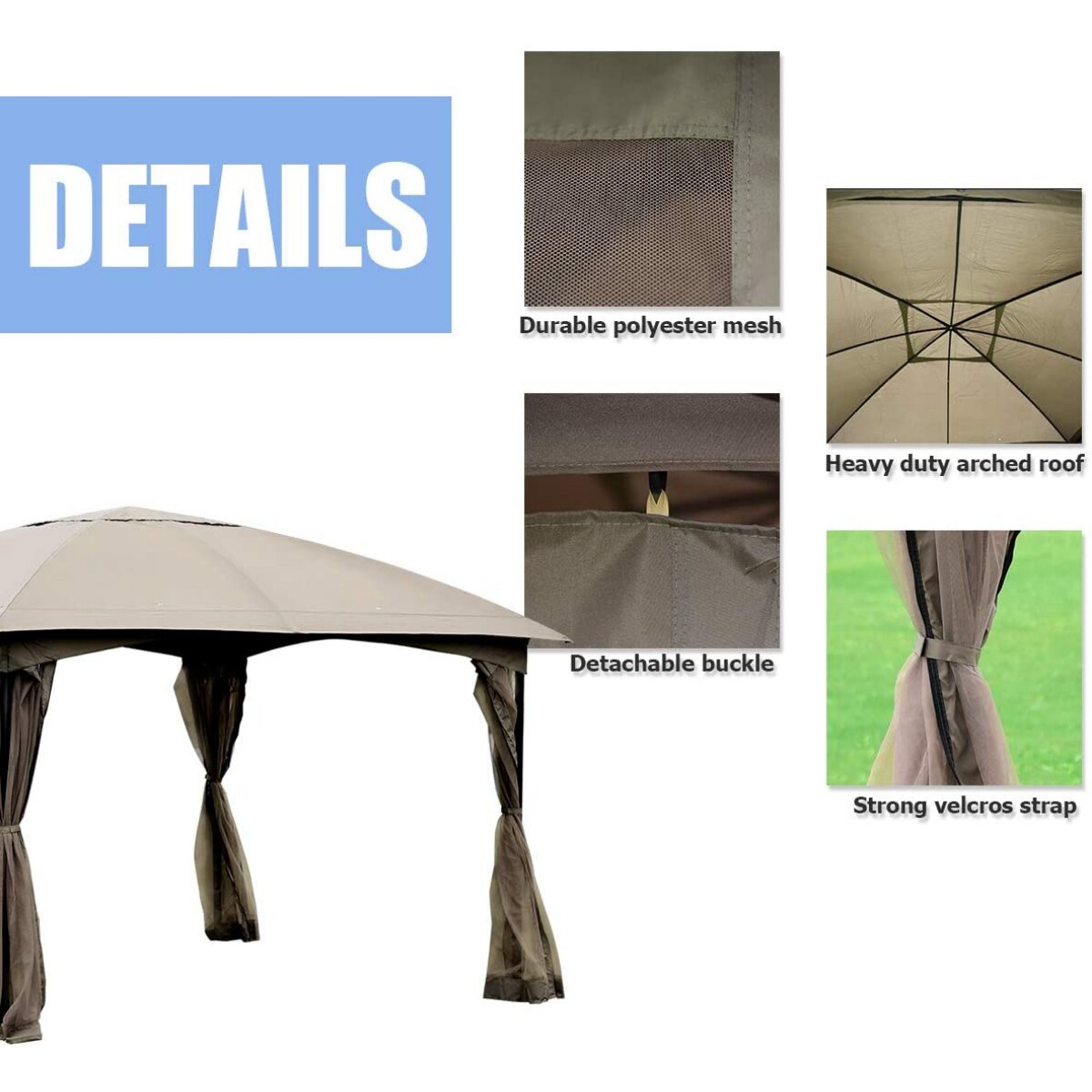 Slickblue D-CO-0063PO Wood-Resin-Gazebos - View #3