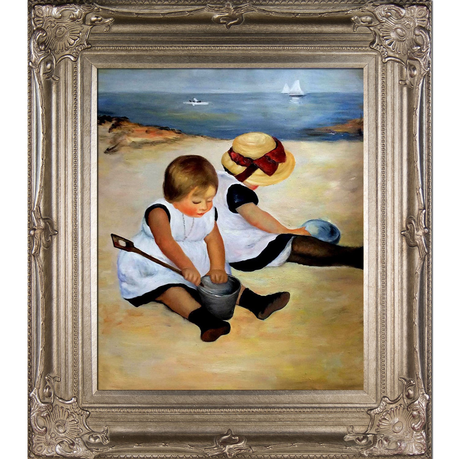 Sandy Beach Canvas Painting 4x4 — Casita International Gift Shop