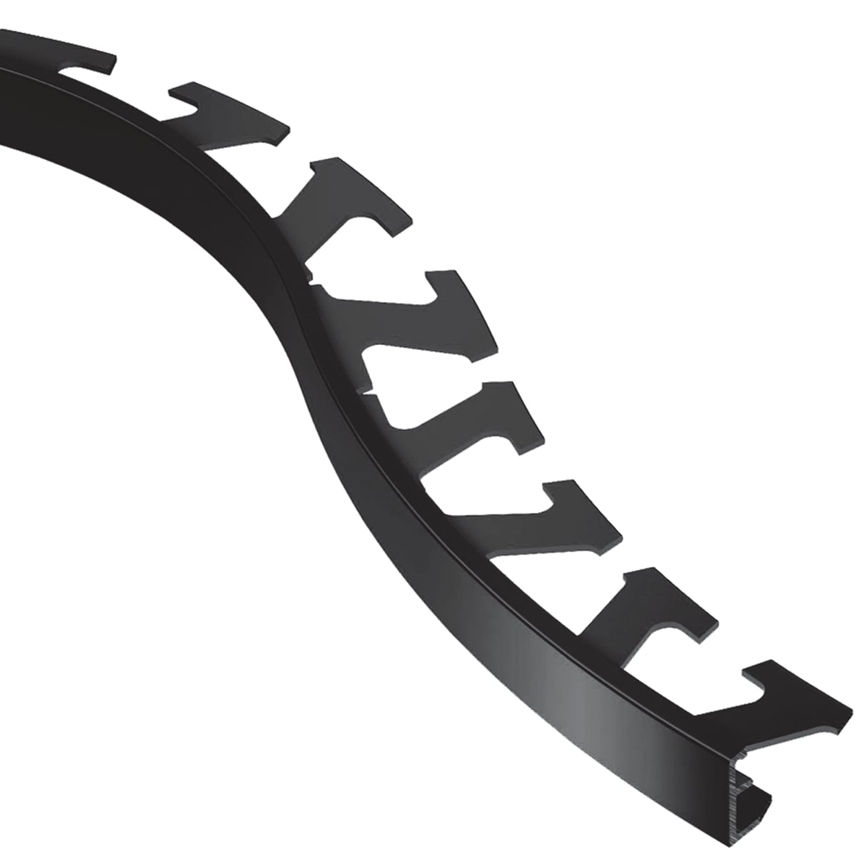 Schluter Systems R/A45AGSG Schiene-Radius 0.188-in W x 98.5-in L Bright Black Anodized Aluminum Aluminum L-angle Tile Edge Trim