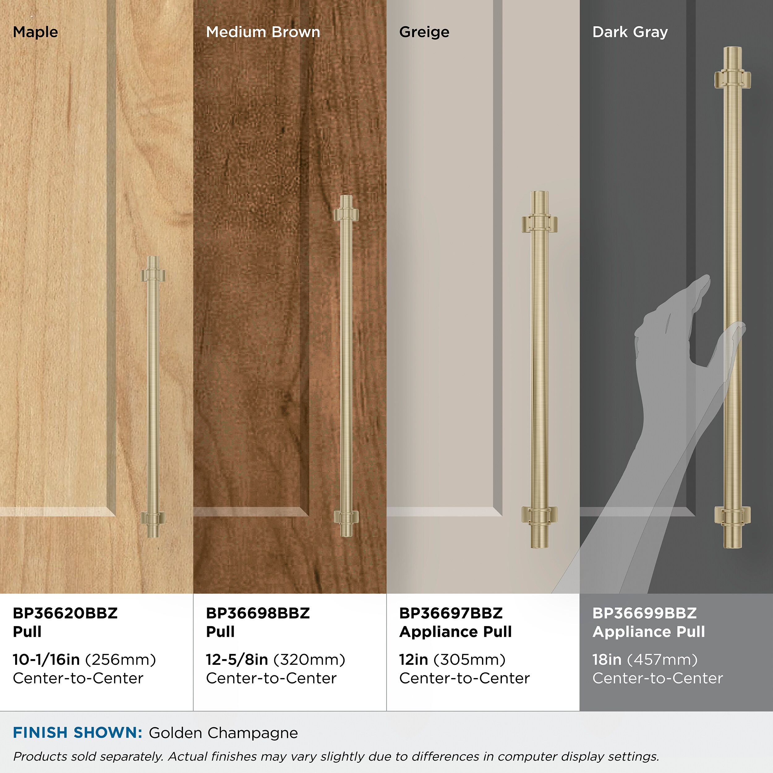 Amerock BP36699BBZ Cabinet-Pulls - View #6