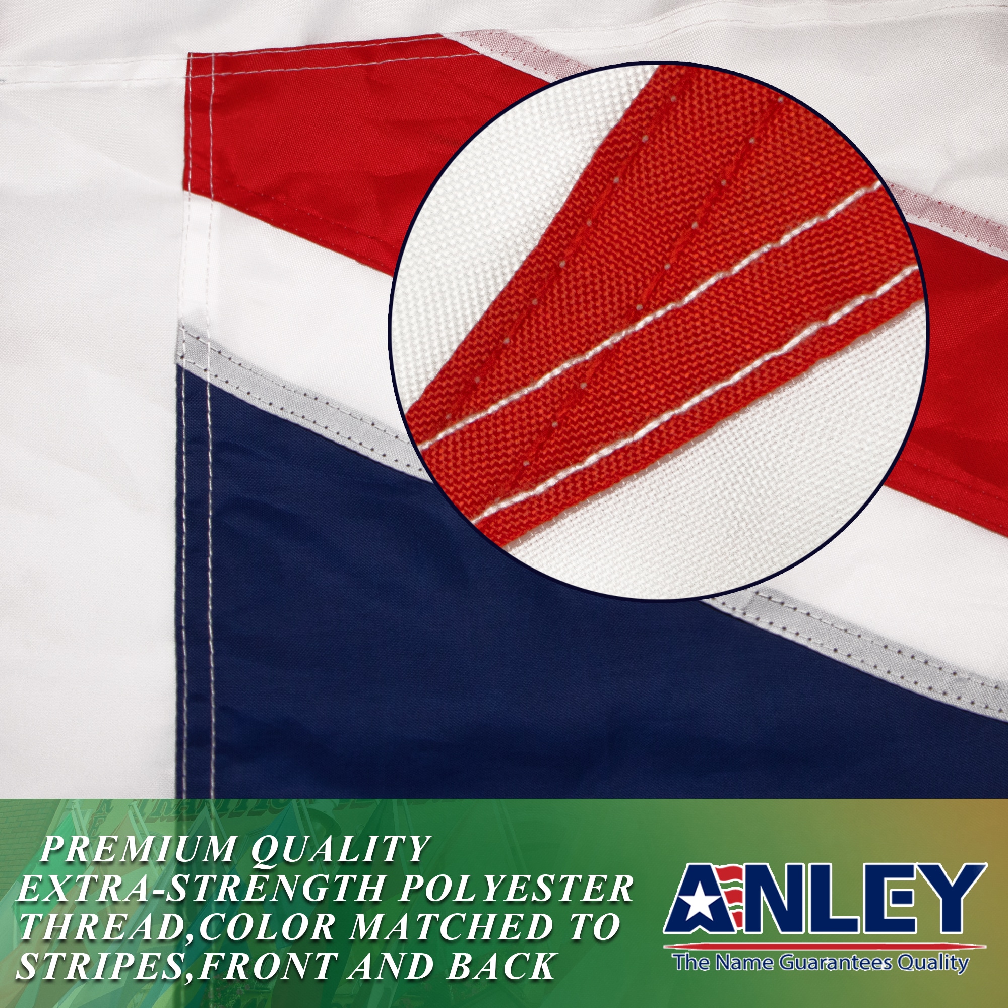 United Kingdom 3x5 Foot Embroidered Nylon Flag with Brass Grommets