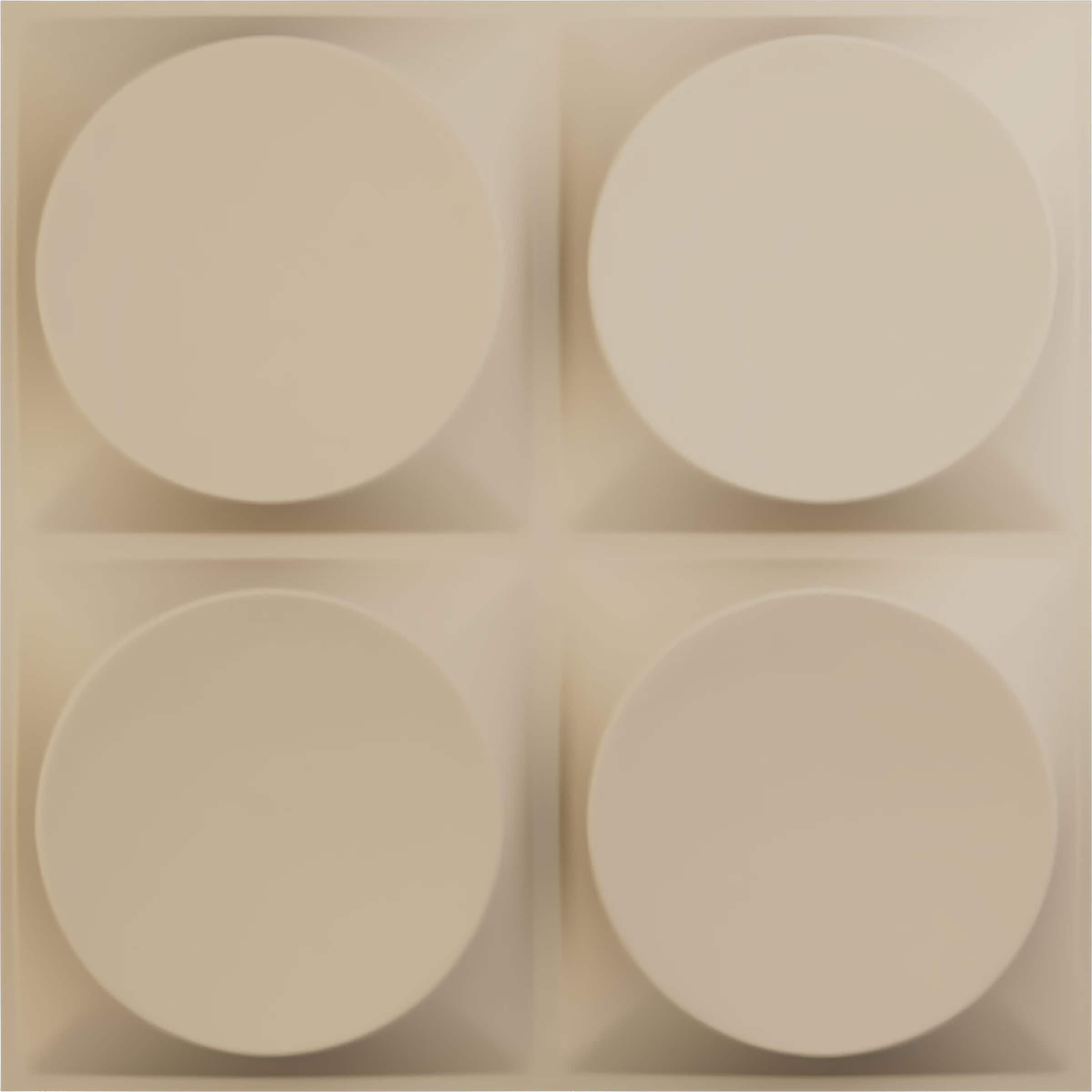 Ekena Millwork WP20X20ADGBE-CASE-12 19-5/8-in x 19-5/8-in Embossed Paintable/Stainable Brown/Tan PVC Wall Panel ( 12 -Pack, Covers 32.04 )