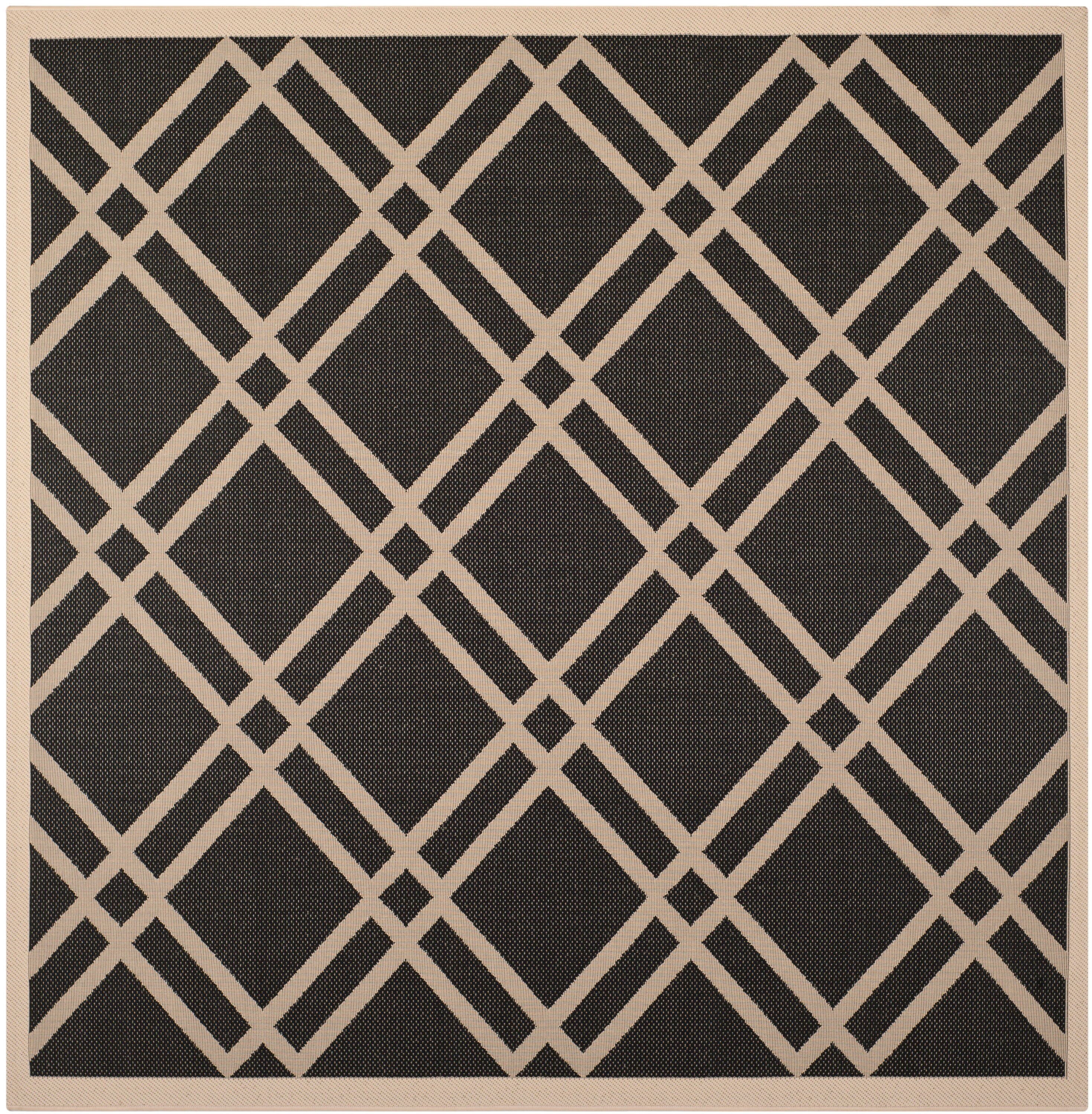 Cy 6923-266 Black Beige 8 X 8 Area Rug