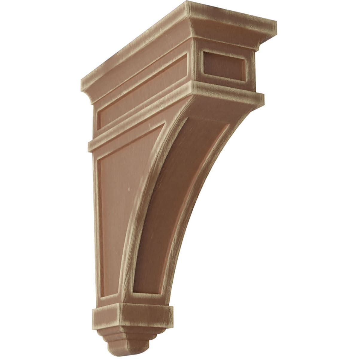 Ekena Millwork CORWD04X10X13ARBR 4.5-in x 10-in x 13.75-in Vintage Decor Finished Rubberwood Wood Paintable/Stainable Corbel