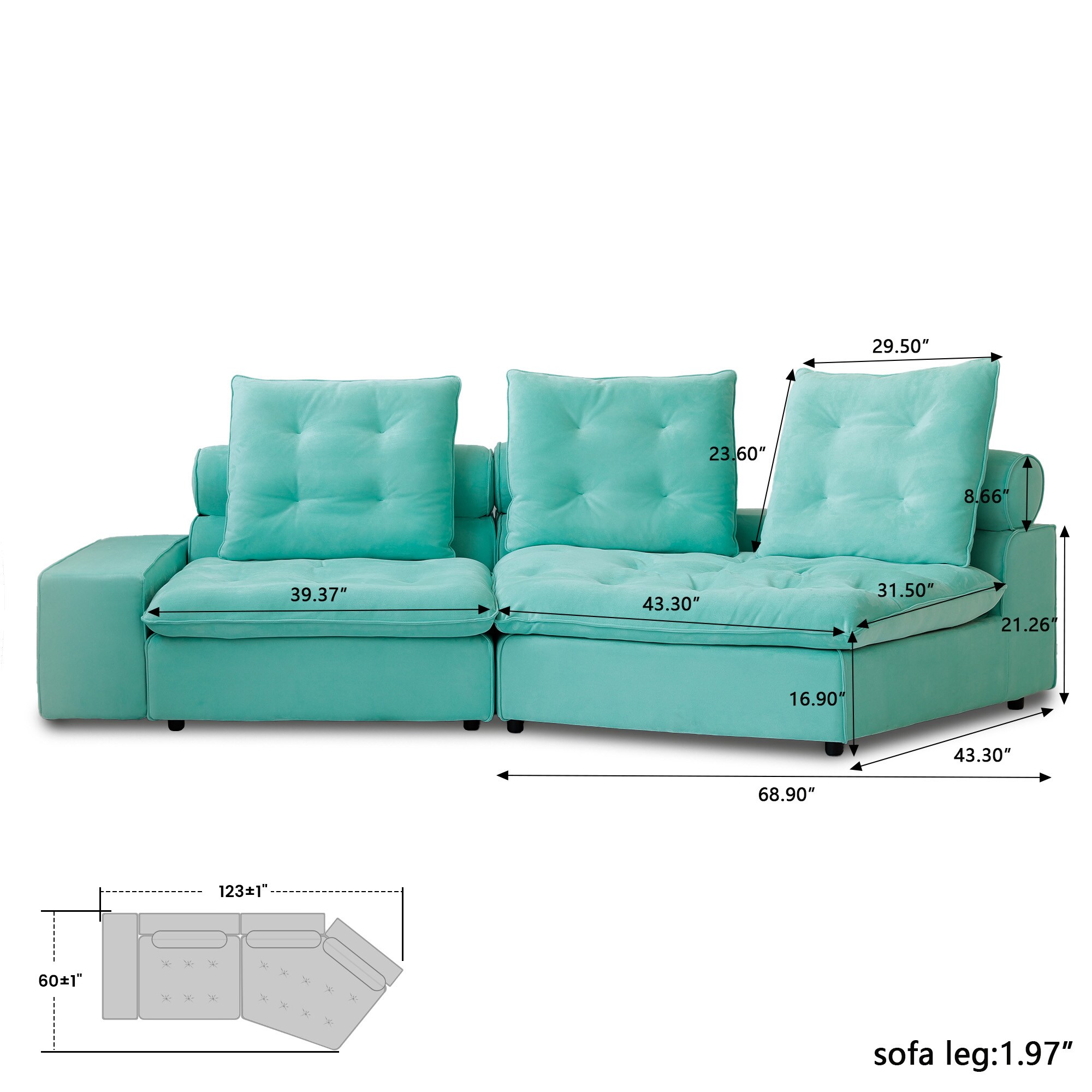 BuotiqHom DH-CF2-136TB Sofas-Loveseats - View #9