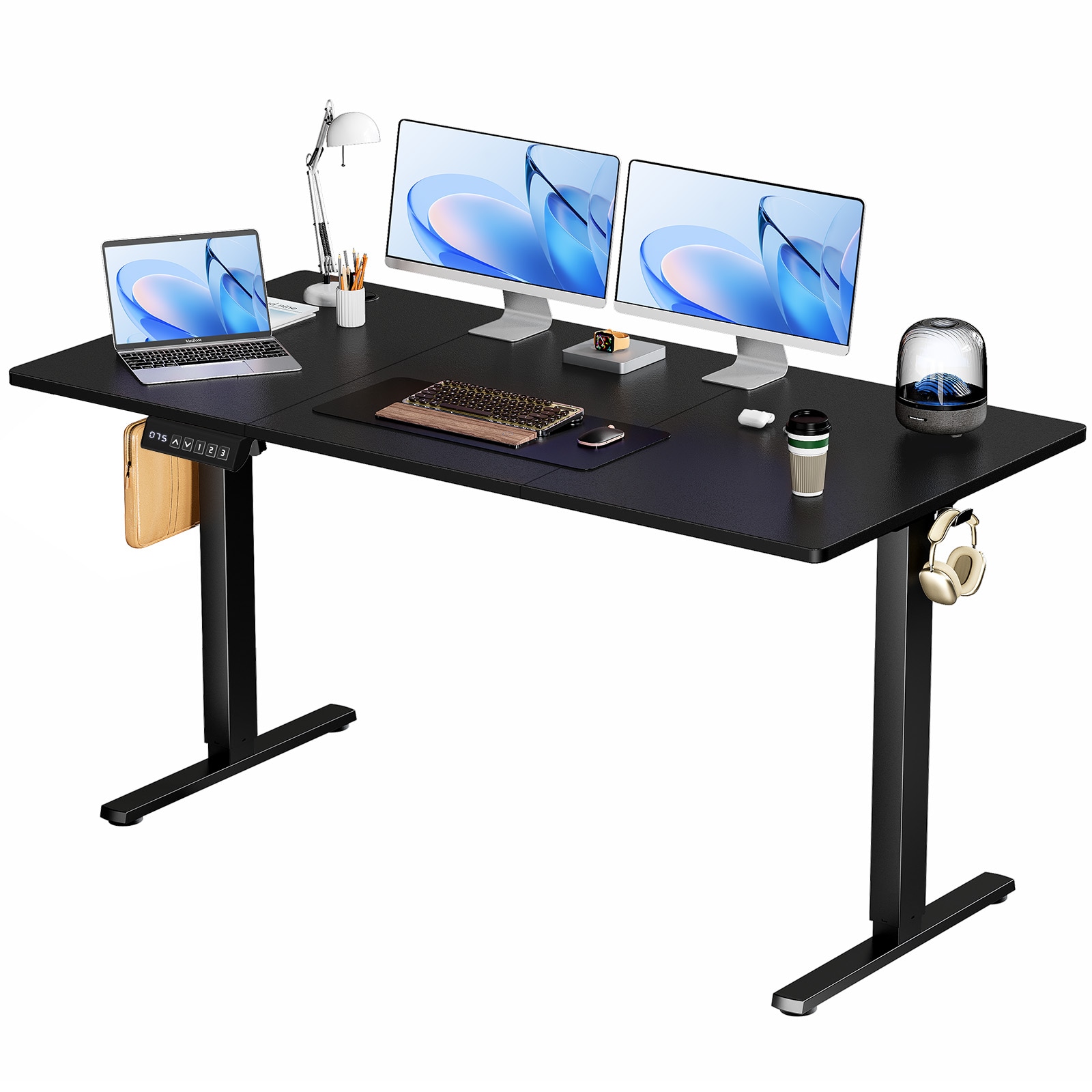 Flynama L-P277613 63-in Black Modern/Contemporary Computer desk