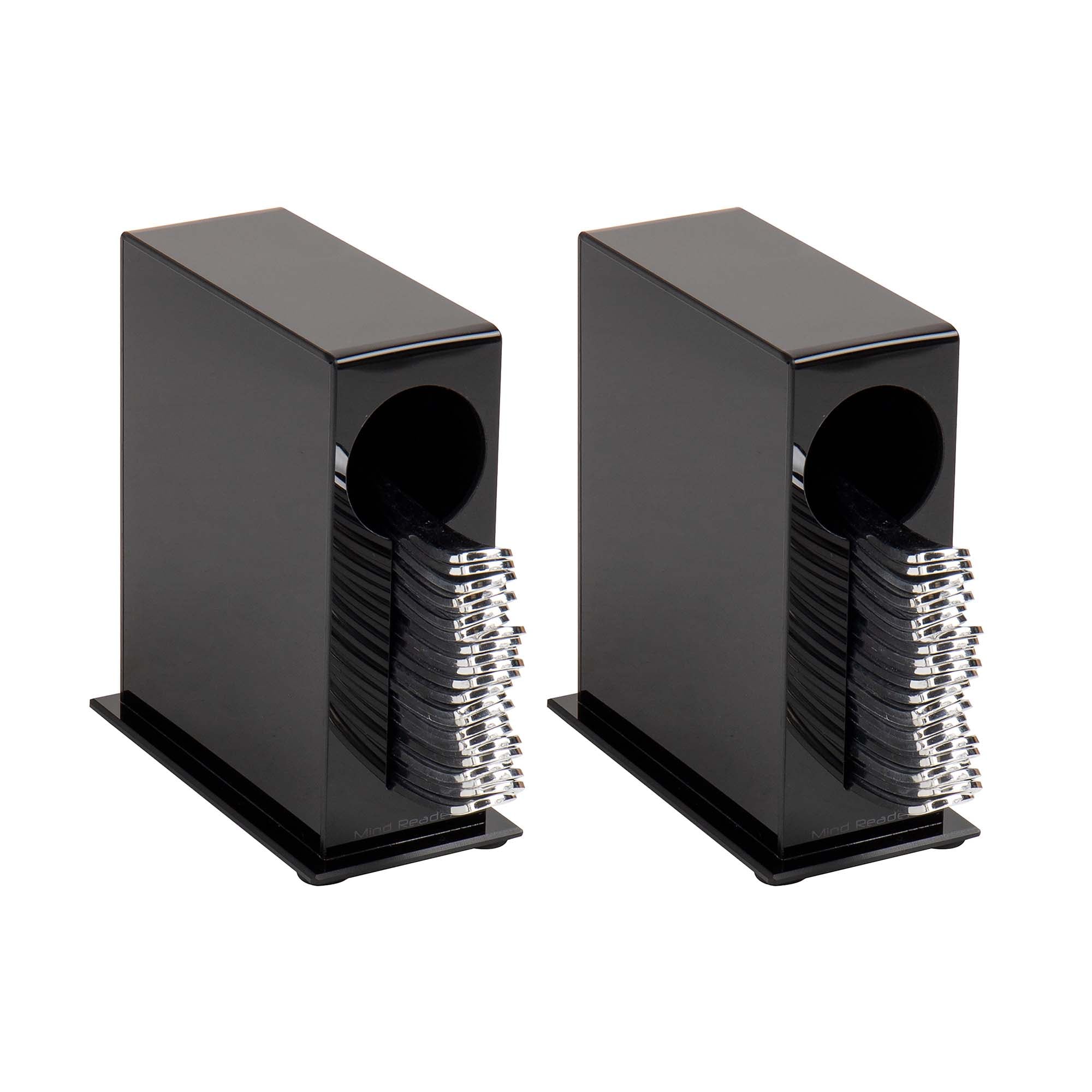 Mind Reader 1CSTOR2PK-BLK 2.75-in W x 6-in H 1-Tier Freestanding Plastic Utensil Organizer