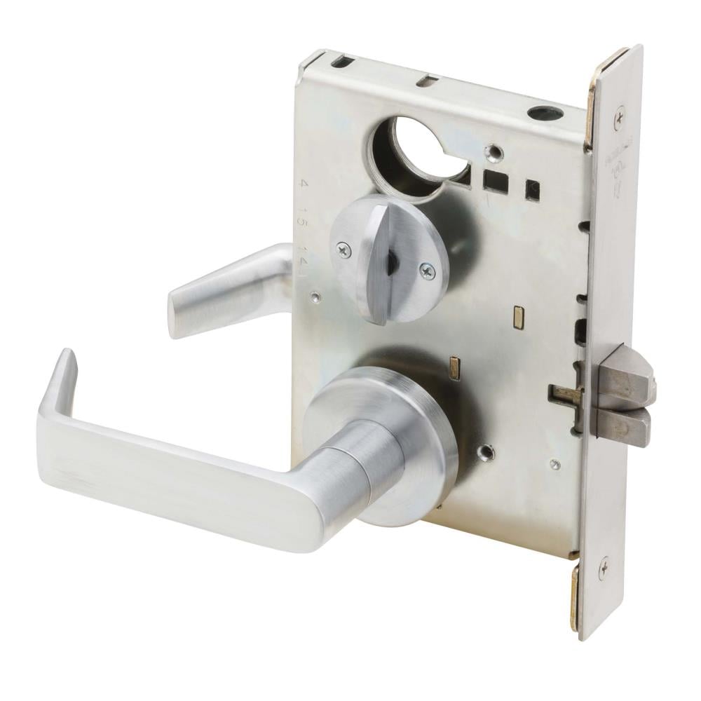 Schlage L9466L 12N 626 Store/Utility Room Mortise Lock with Deadbolt, Less  Cylinder, Satin Chrome Finish