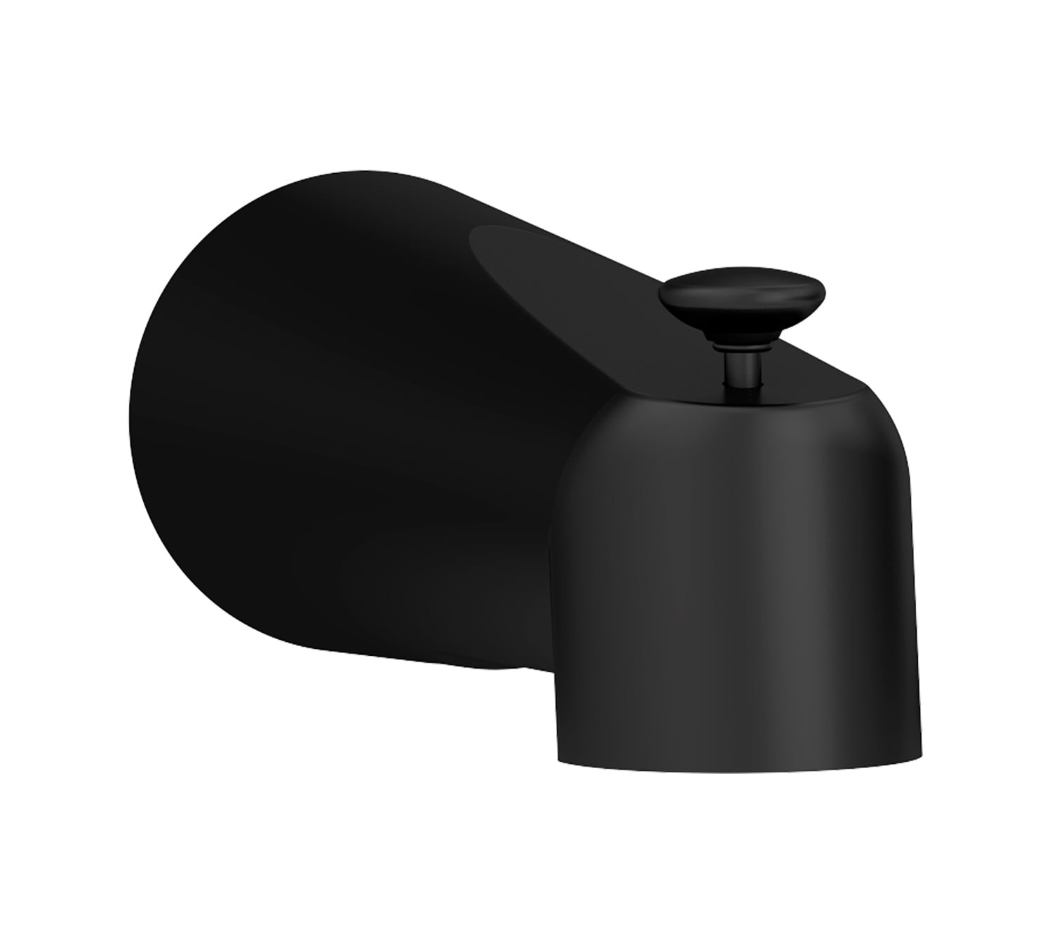 Symmons 352TS-MB Matte Black Bathtub Spout with Diverter (Escutcheon Included)