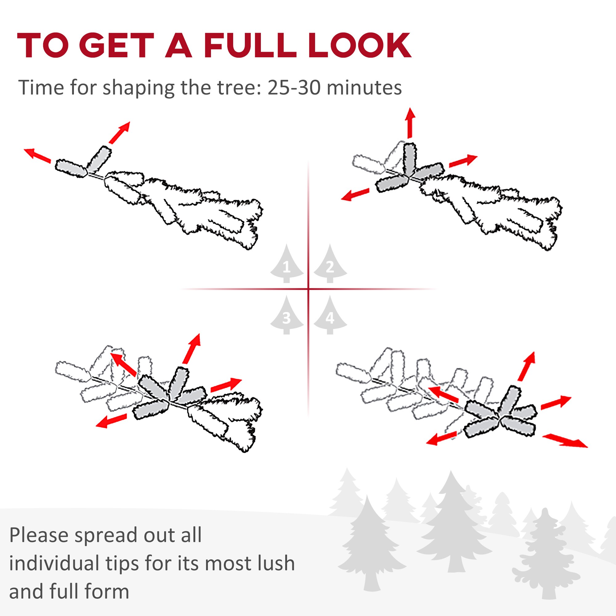 AAZJ NBC-CM73055RED Artificial-Christmas-Trees - View #7