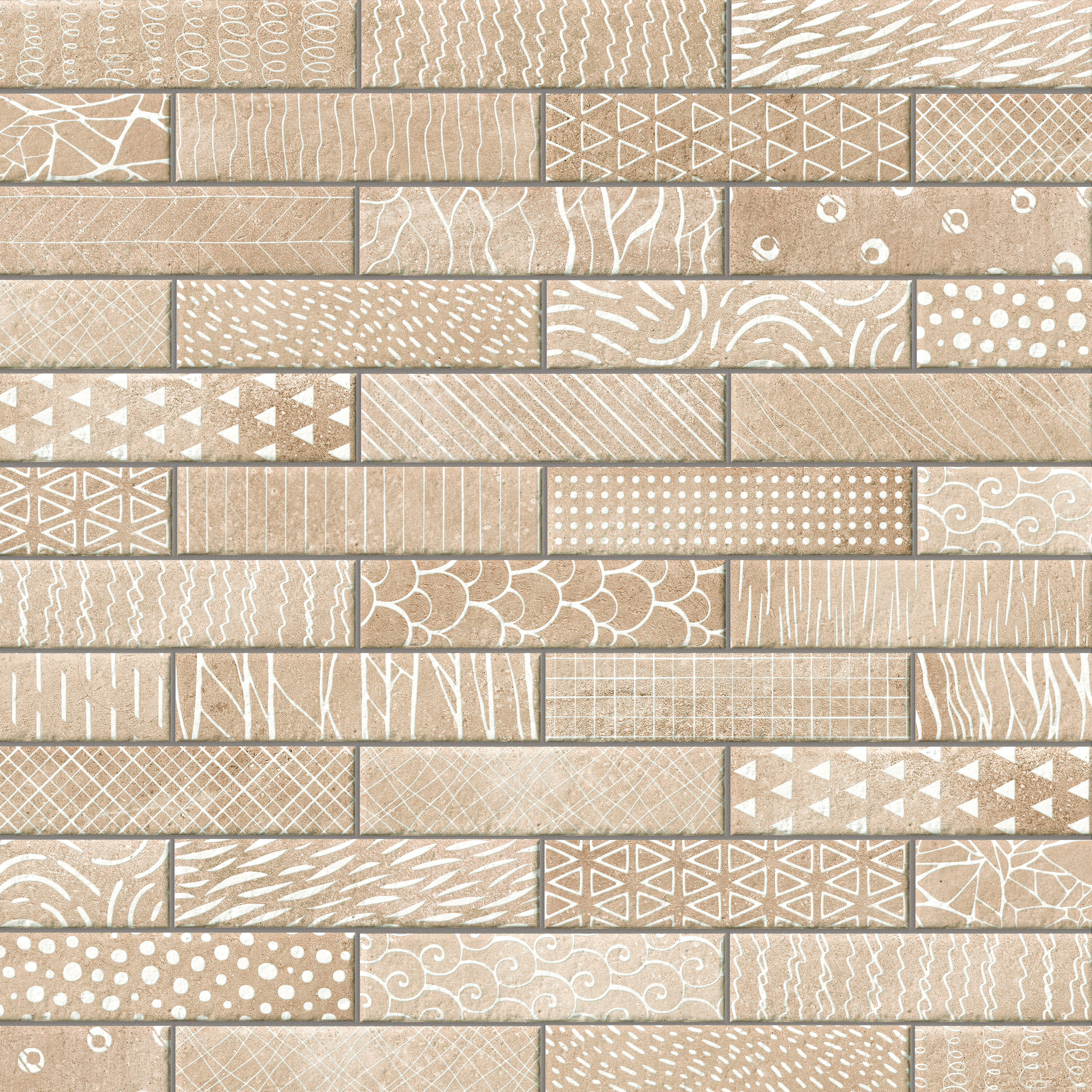 Affinity Tile Sample - Atlas Brick Essence Cotto 2-in x 10-in Multi-finish Porcelain Stone look Floor and Wall Tile