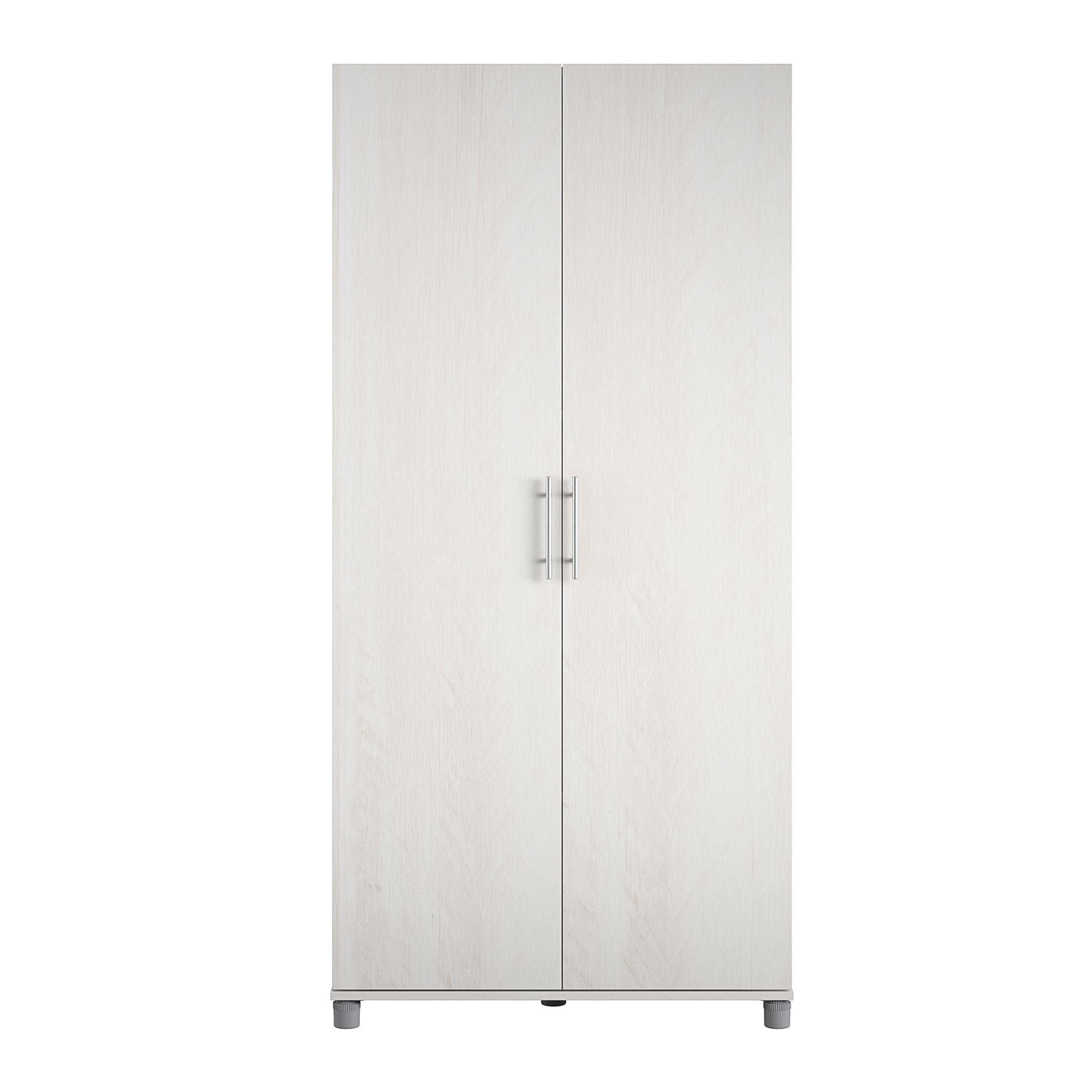 70 inch Freestanding Storage Cabinet with 2 Doors and 5 Shelves-White