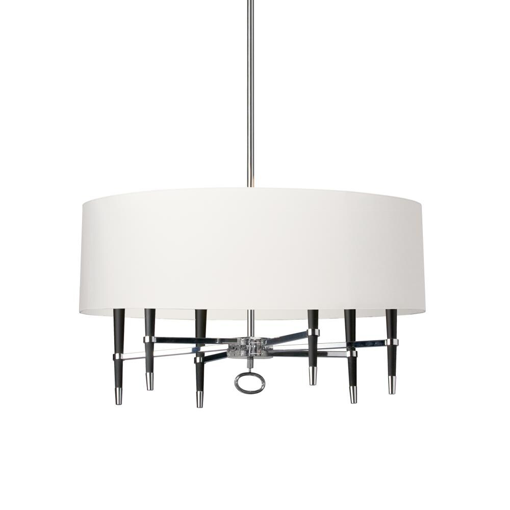 Dainolite LAN-246C-PC-WH Langford 6-Light Chrome Transitional Damp Rated Chandelier