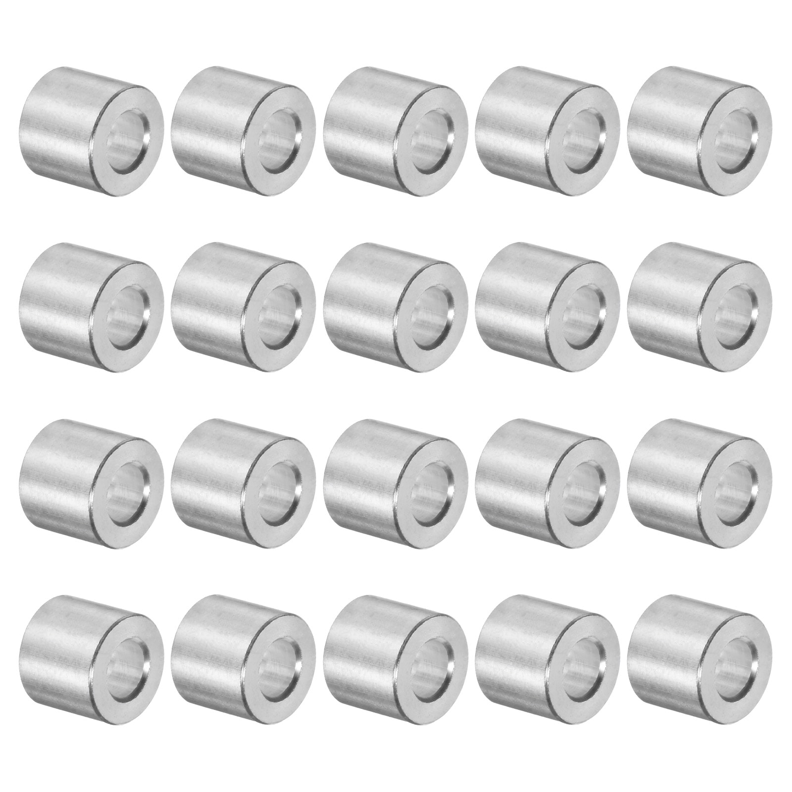 Unique Bargains 20pcs Aluminum Spacer 5mm Bore 10mm OD 9mm Length Screw Standoff