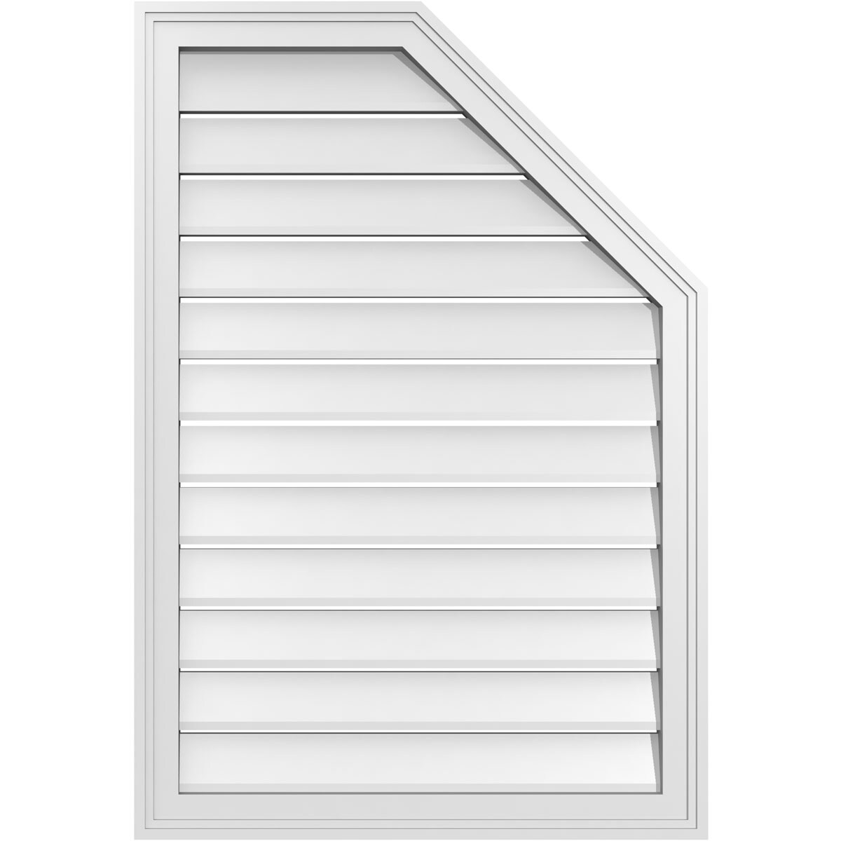Ekena Millwork GVPOR26X3802SF 26-Inches x 38-Inches Off-white Octagon PVC Gable Louver Vent